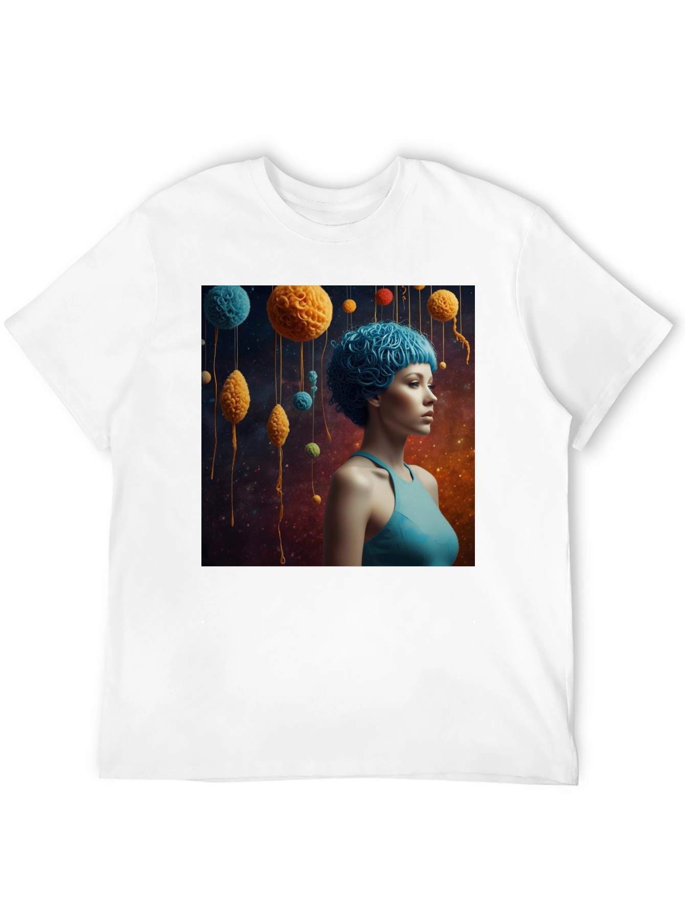 Artsy Graphic Tee - Unique Space Yarn Art Print