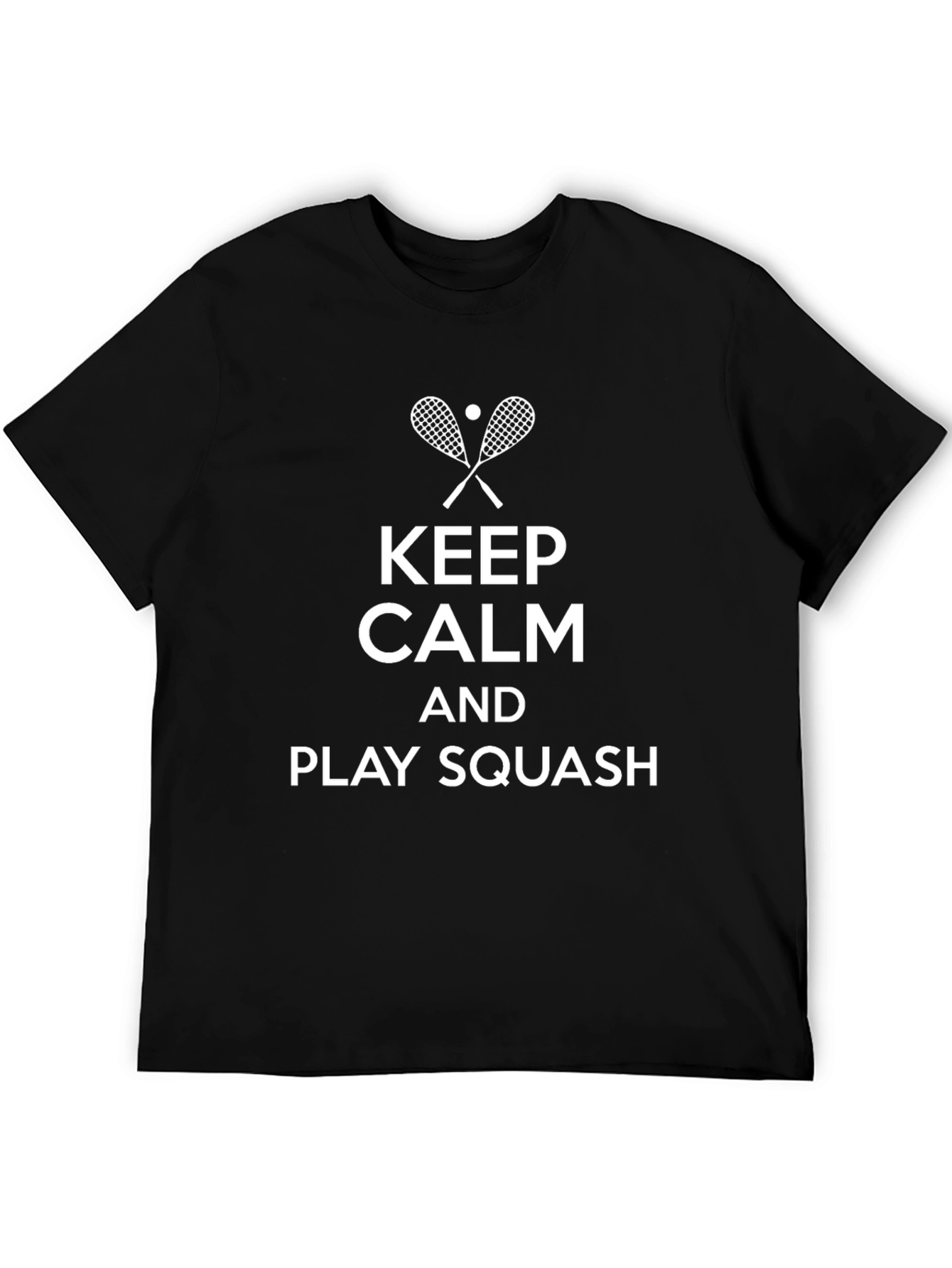 Keep Calm & Play Squash Black T-Shirt