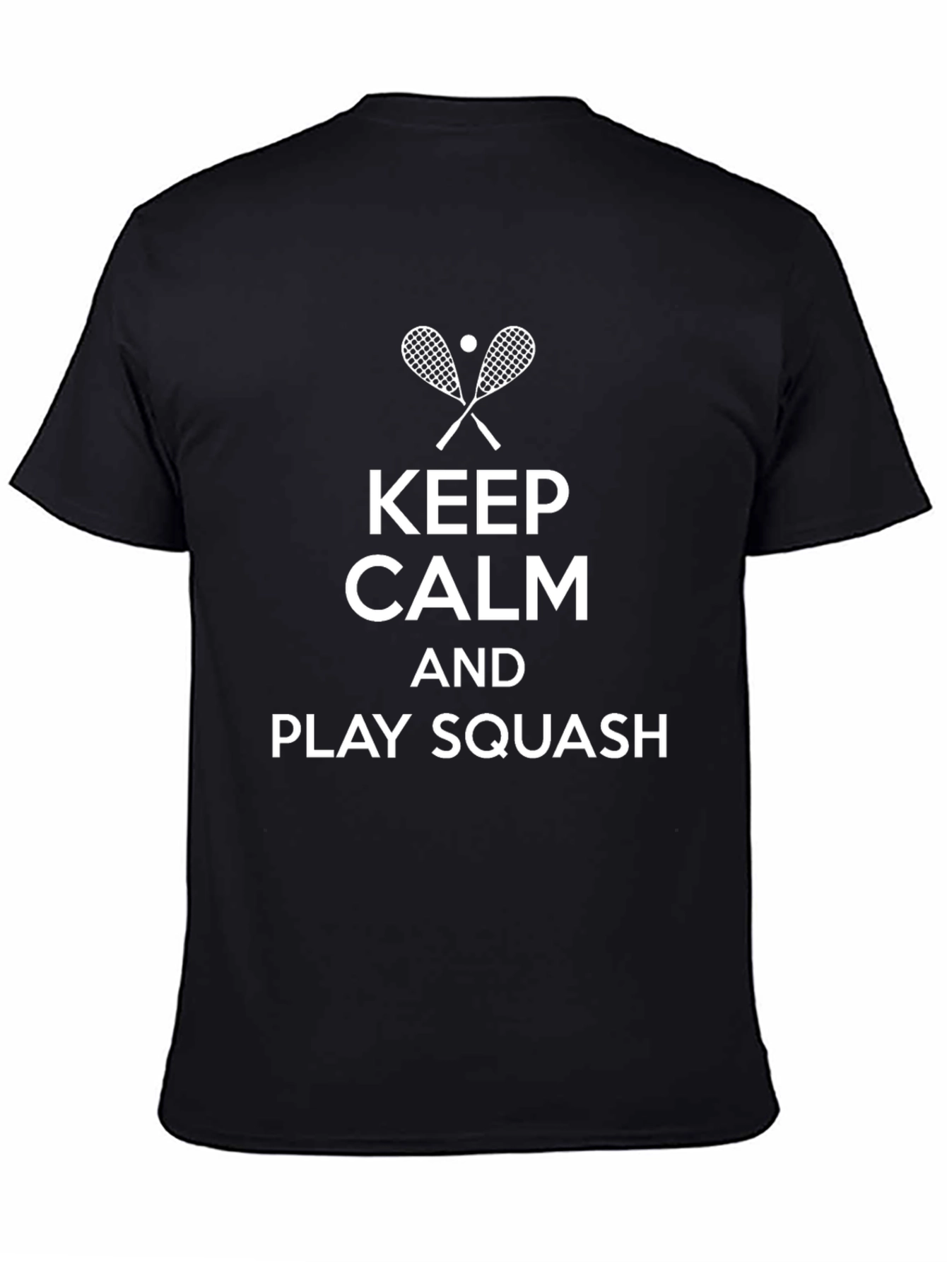 Keep Calm & Play Squash Black T-Shirt