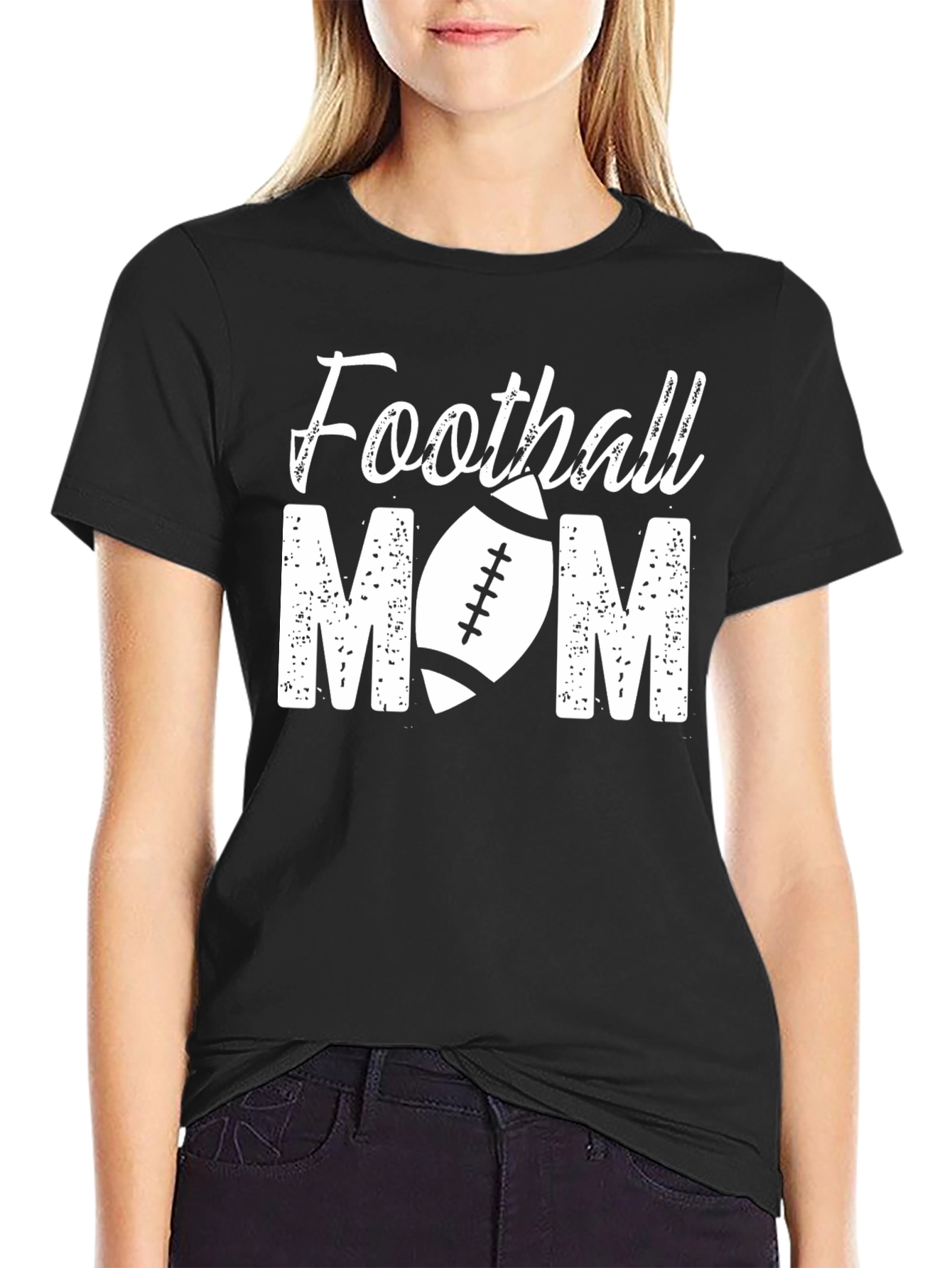 Football Mom Graphic T-Shirt