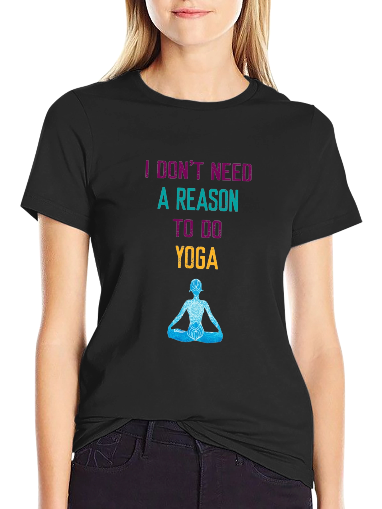 Yoga Saying Black T-Shirt