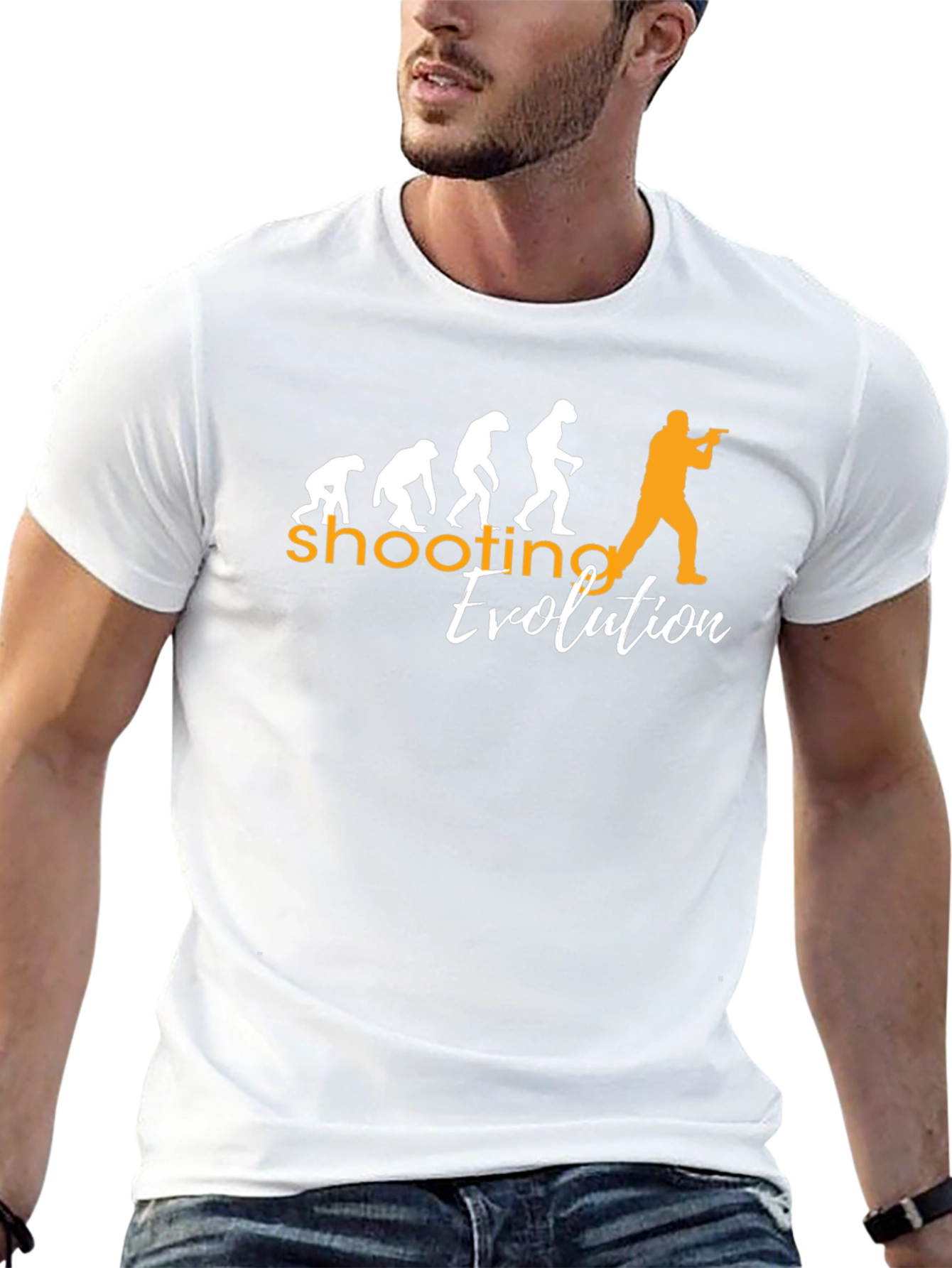 Shooting Evolution Graphic Tee - Black Casual T-Shirt