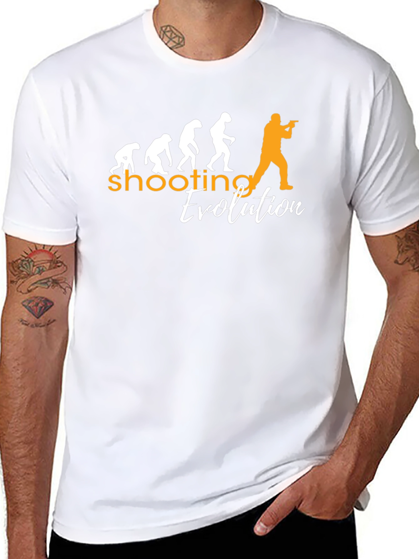 Shooting Evolution Graphic Tee - Black Casual T-Shirt