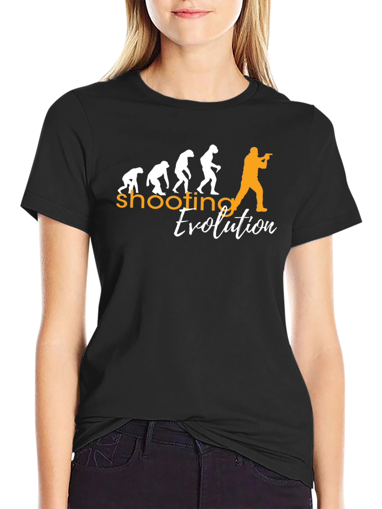 Shooting Evolution Graphic Tee - Black Casual T-Shirt