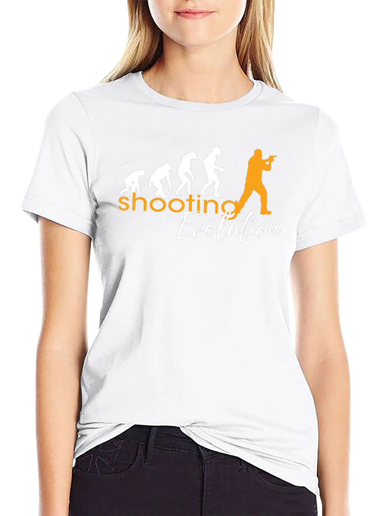Shooting Evolution Graphic Tee - Black Casual T-Shirt