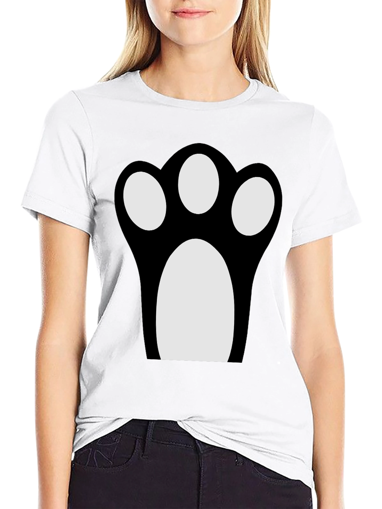 Fun Cat Paw Print Graphic Tee
