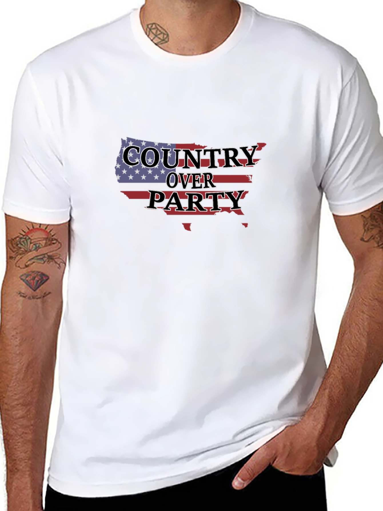 Country Over Party Patriotic T-Shirt