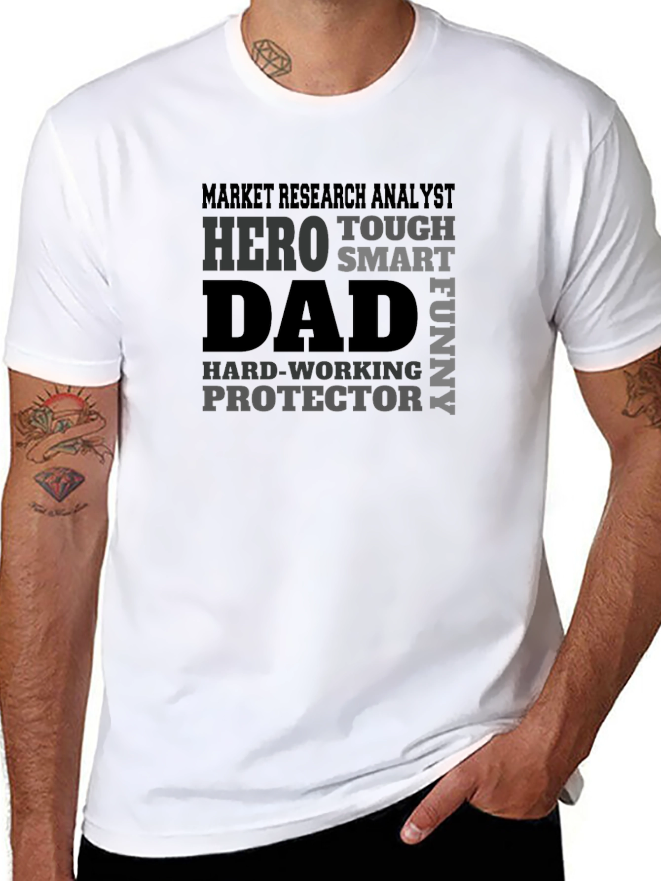 Dad Hero Funny Graphic T-Shirt