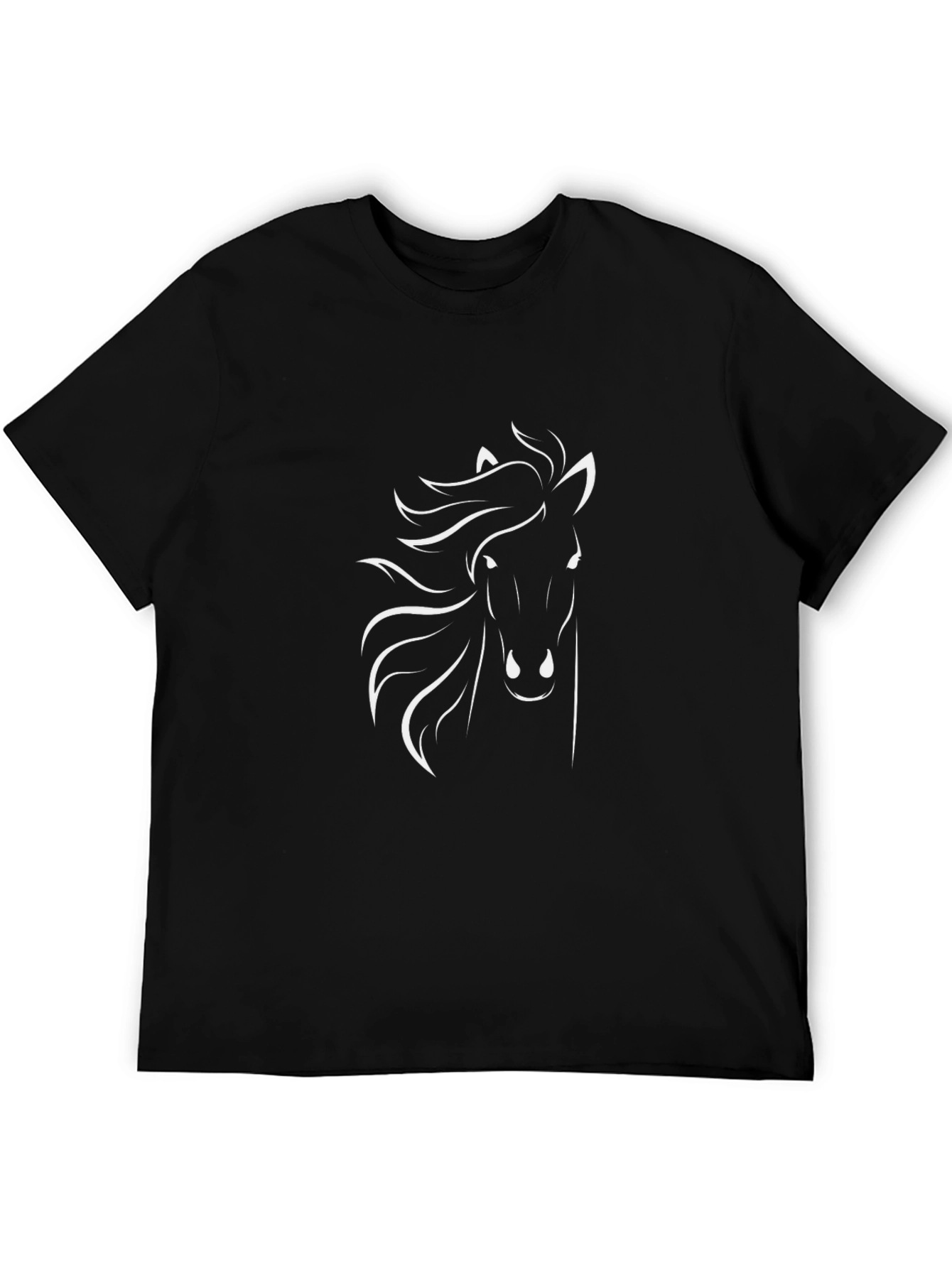 Black T-Shirt with Horse Silhouette