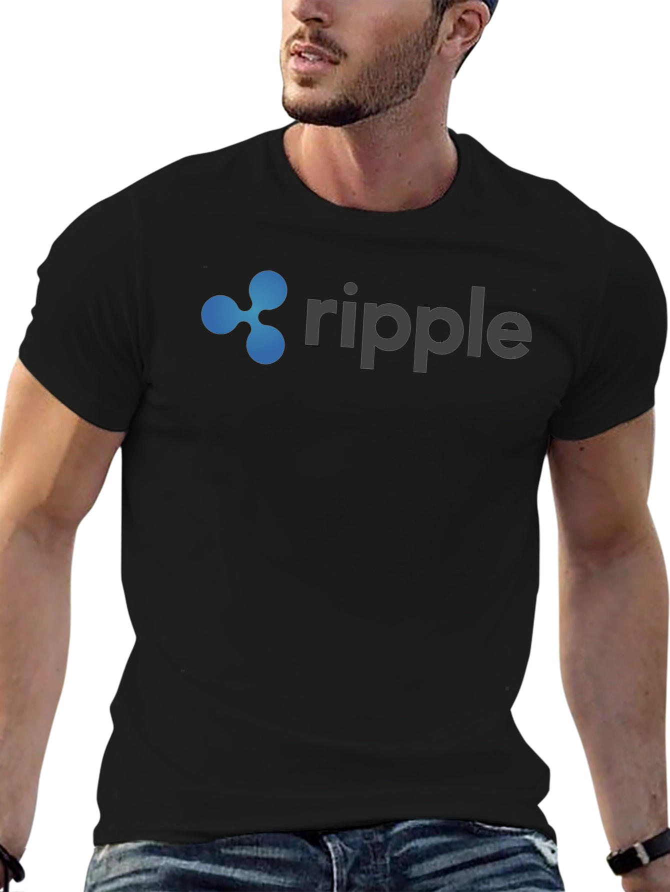 Ripple Logo Black T-Shirt