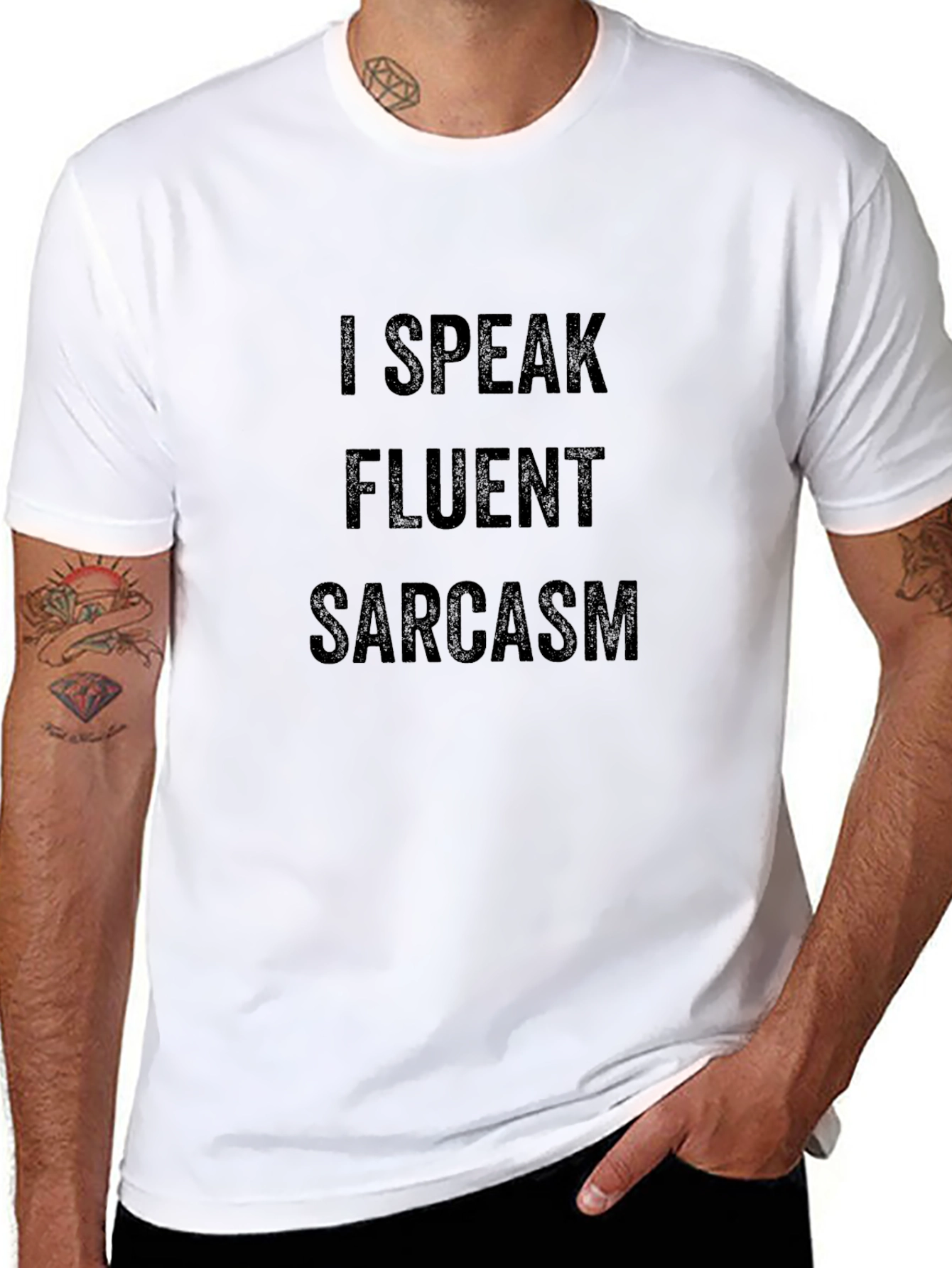 Fluent Sarcasm Graphic Tee - Mens Black T-Shirt
