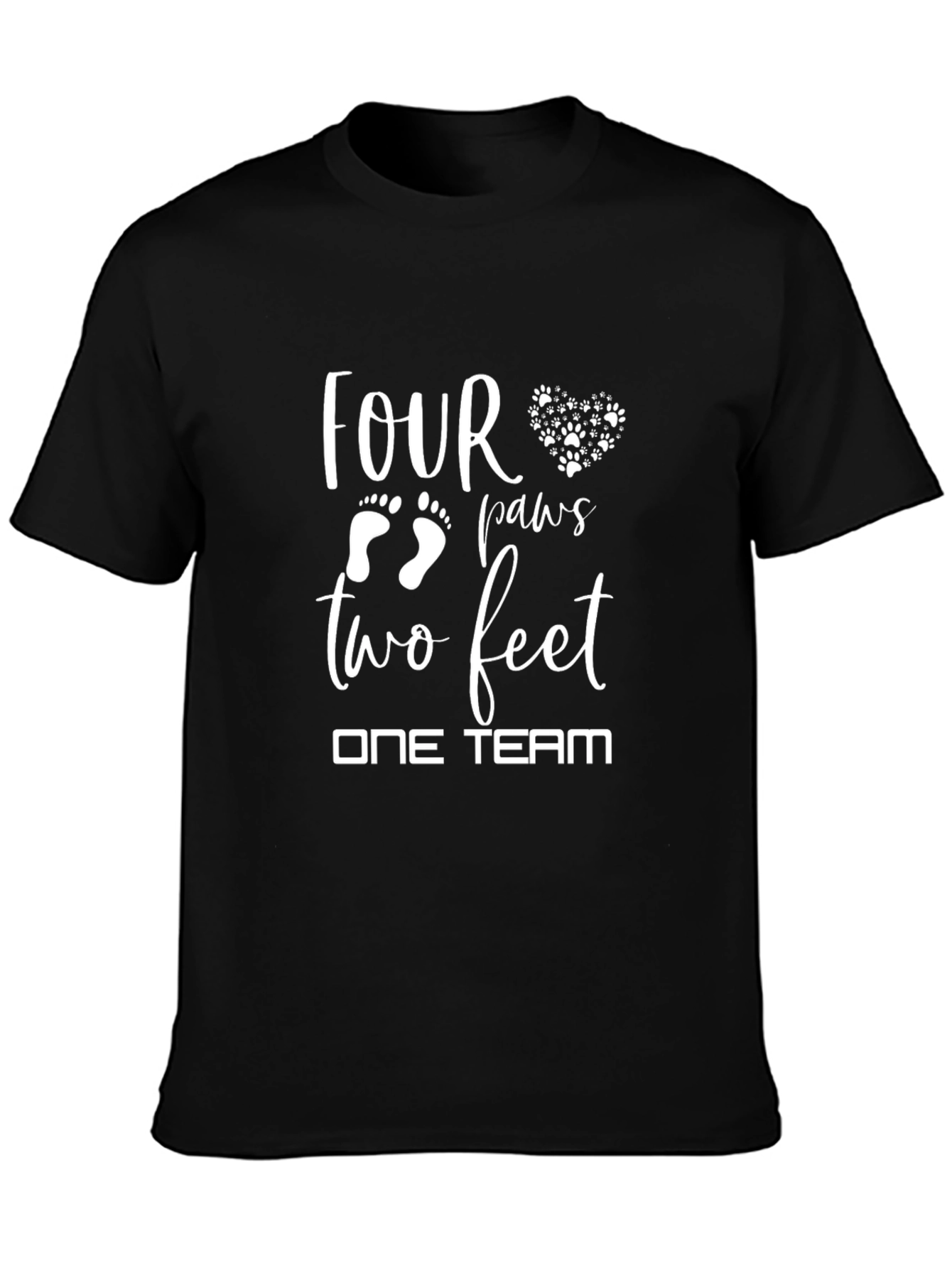 Four Paws Two Feet One Team T-Shirt