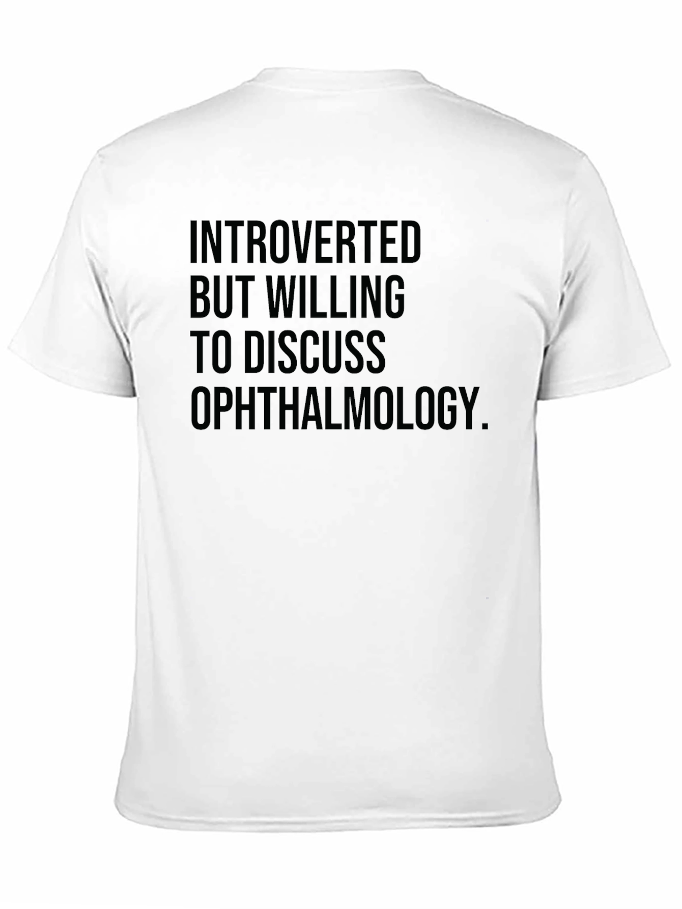Introverted Ophthalmology T-Shirt: Black Cotton Blend