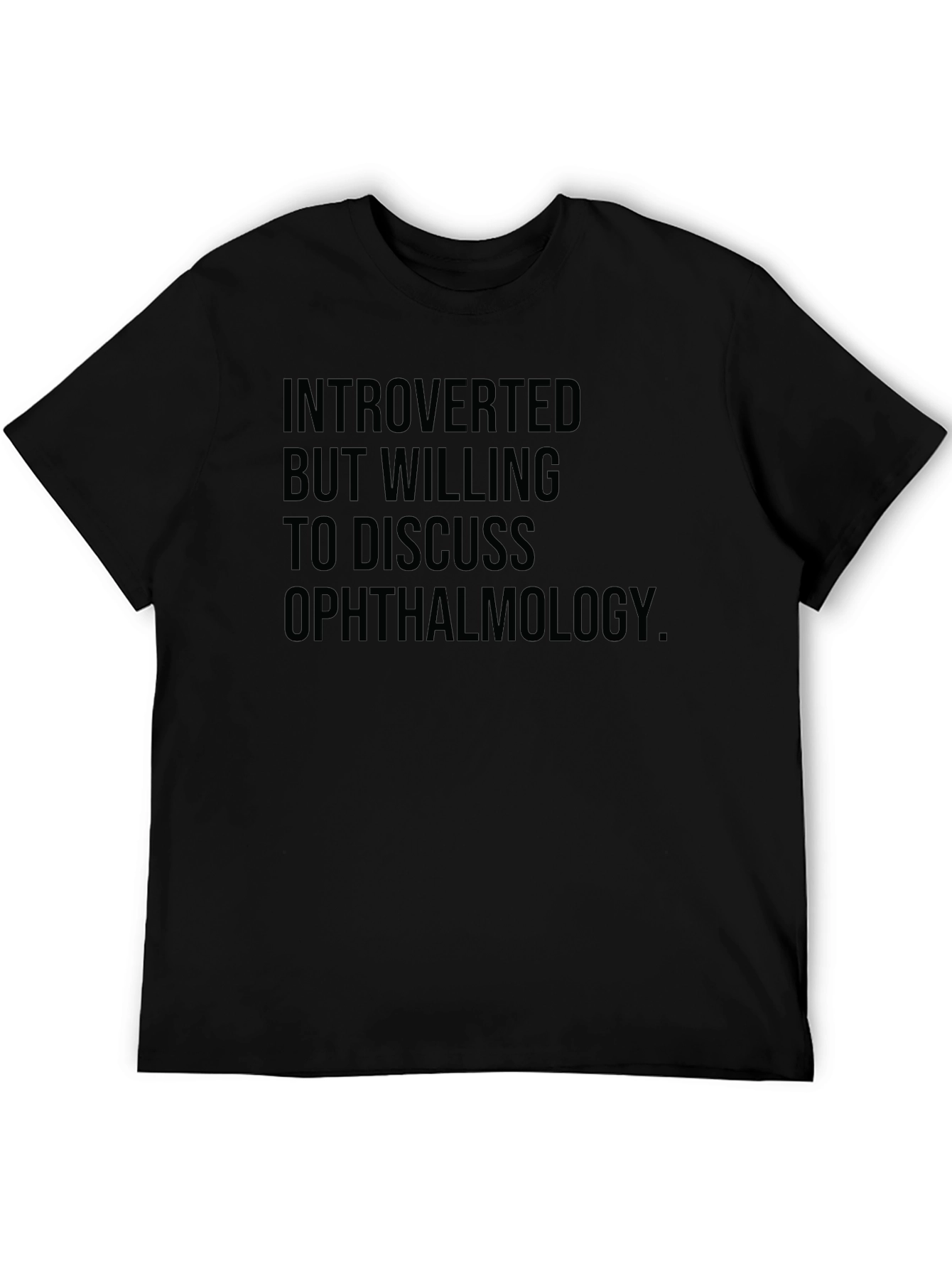Introverted Ophthalmology T-Shirt: Black Cotton Blend