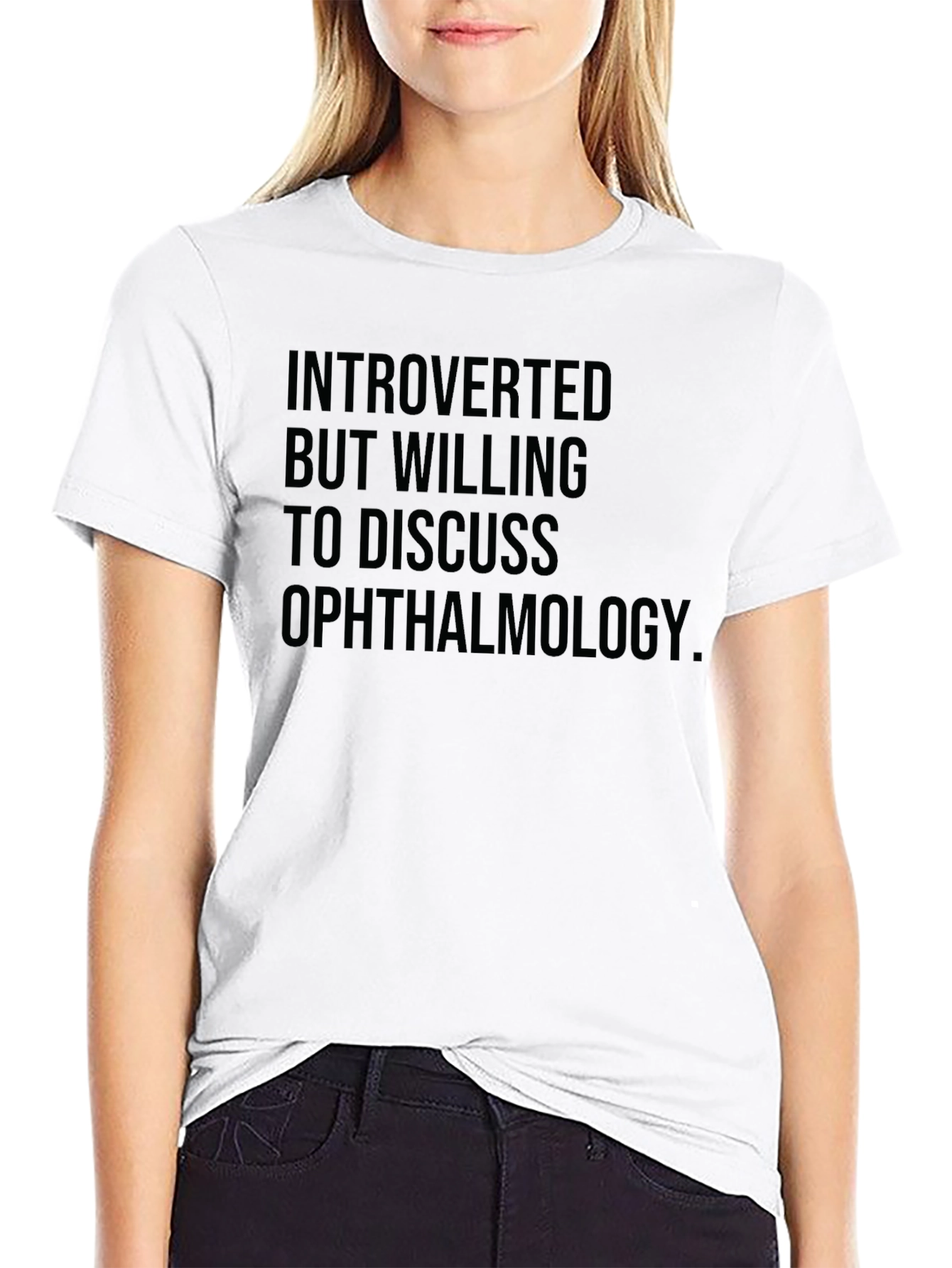 Introverted Ophthalmology T-Shirt: Black Cotton Blend