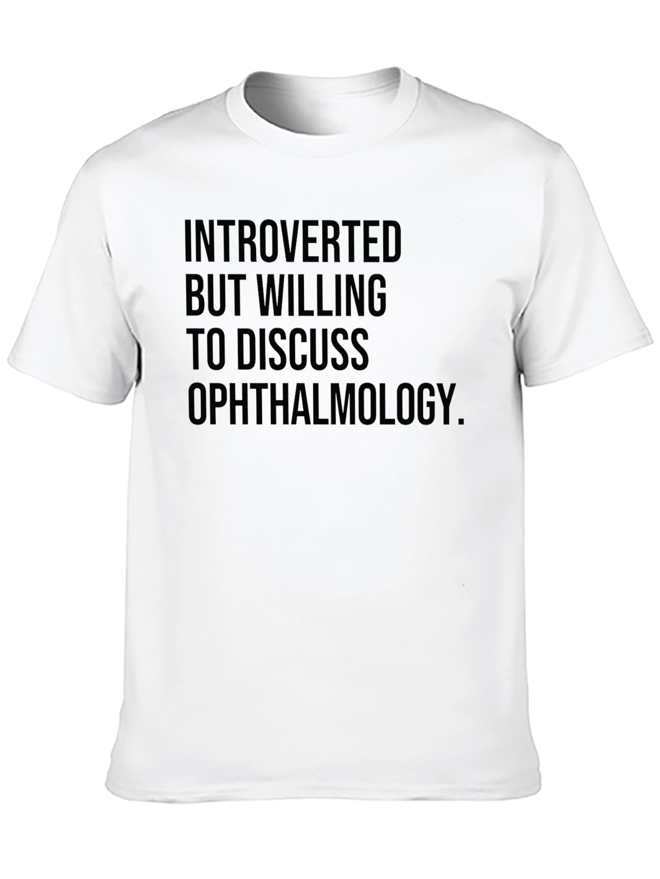 Introverted Ophthalmology T-Shirt: Black Cotton Blend