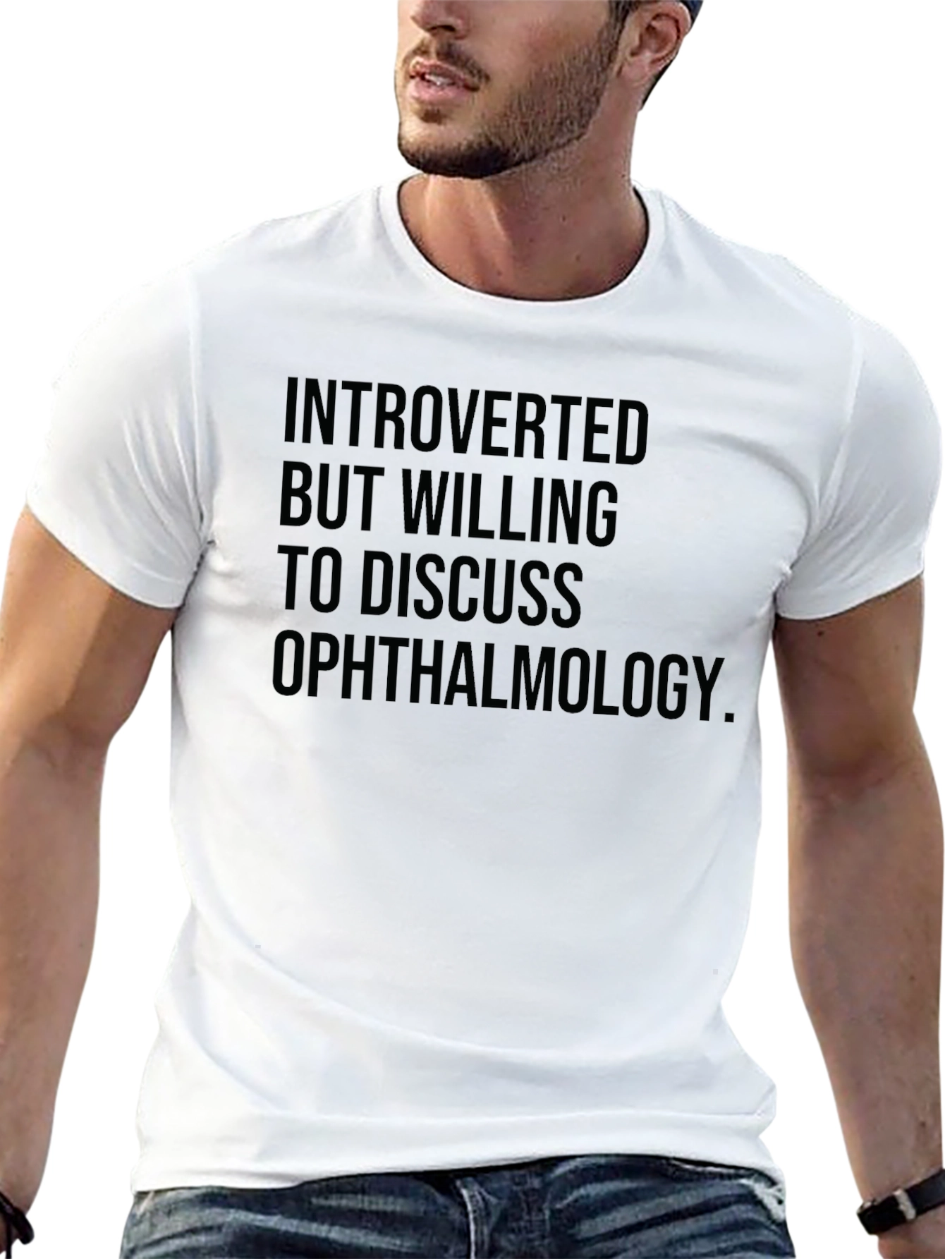 Introverted Ophthalmology T-Shirt: Black Cotton Blend