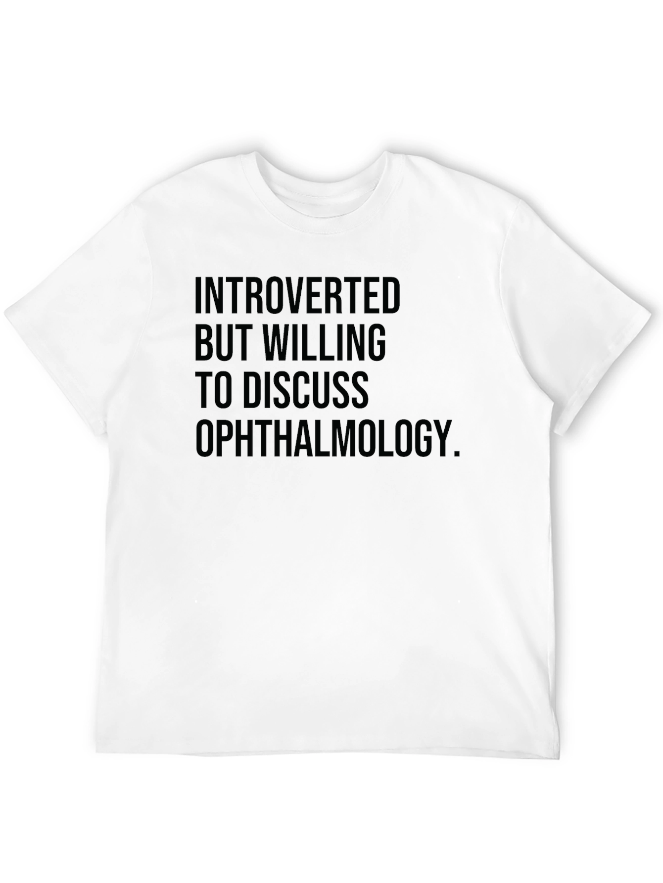 Introverted Ophthalmology T-Shirt: Black Cotton Blend