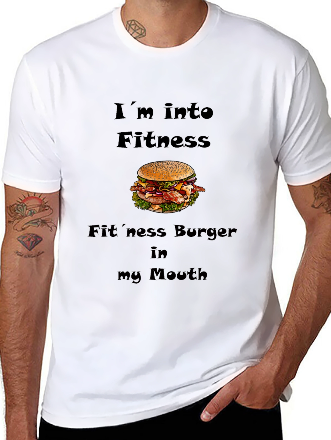 Funny Fitness Burger T-Shirt