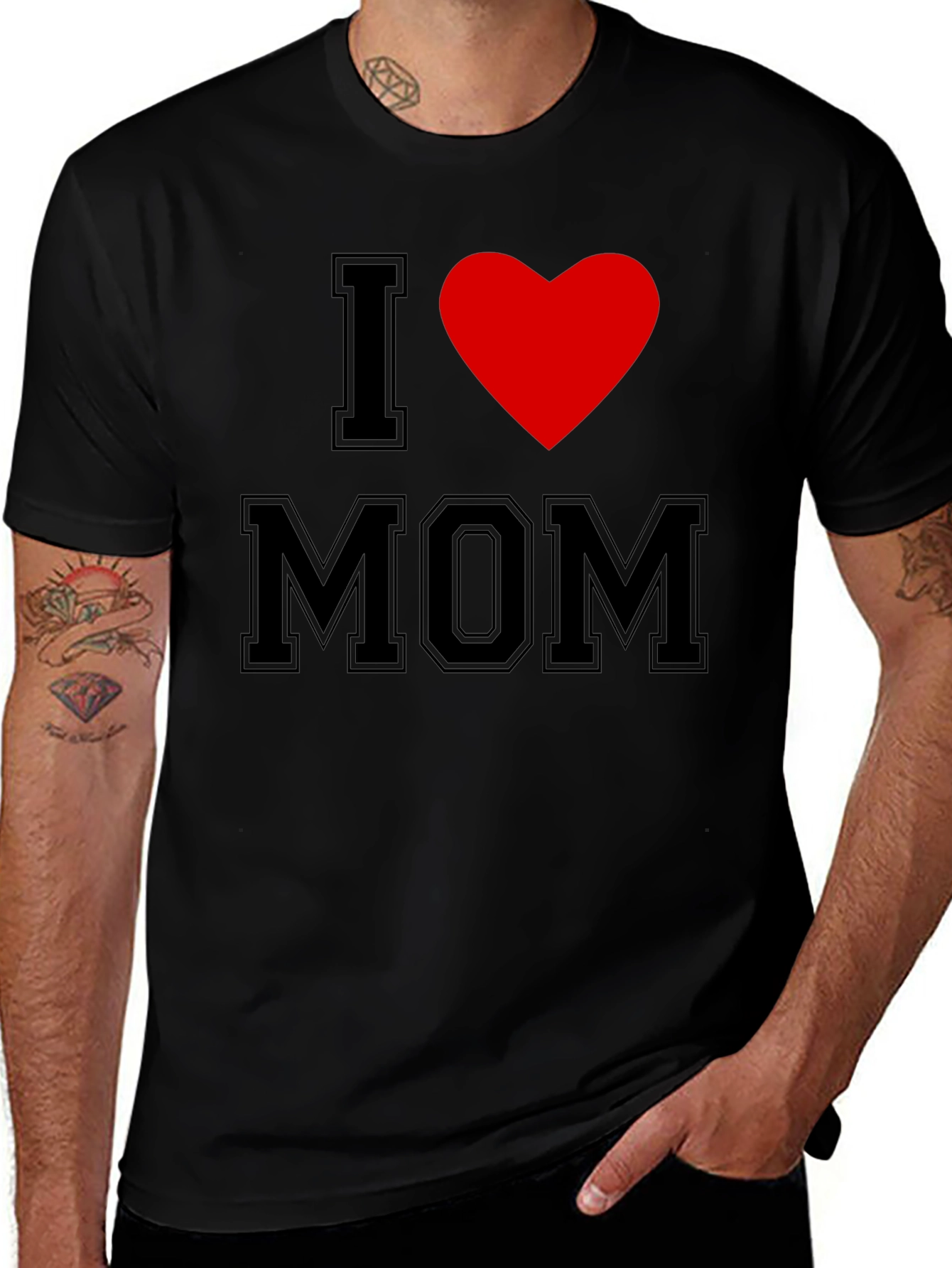 I Heart Mom T-Shirt - Classic Black Tee