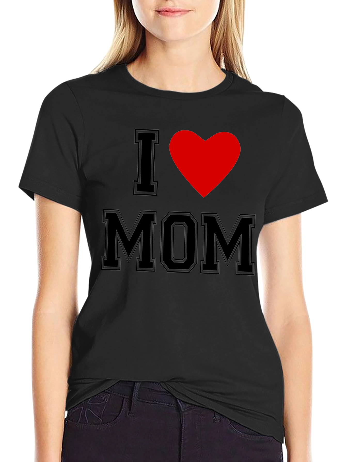 I Heart Mom T-Shirt - Classic Black Tee