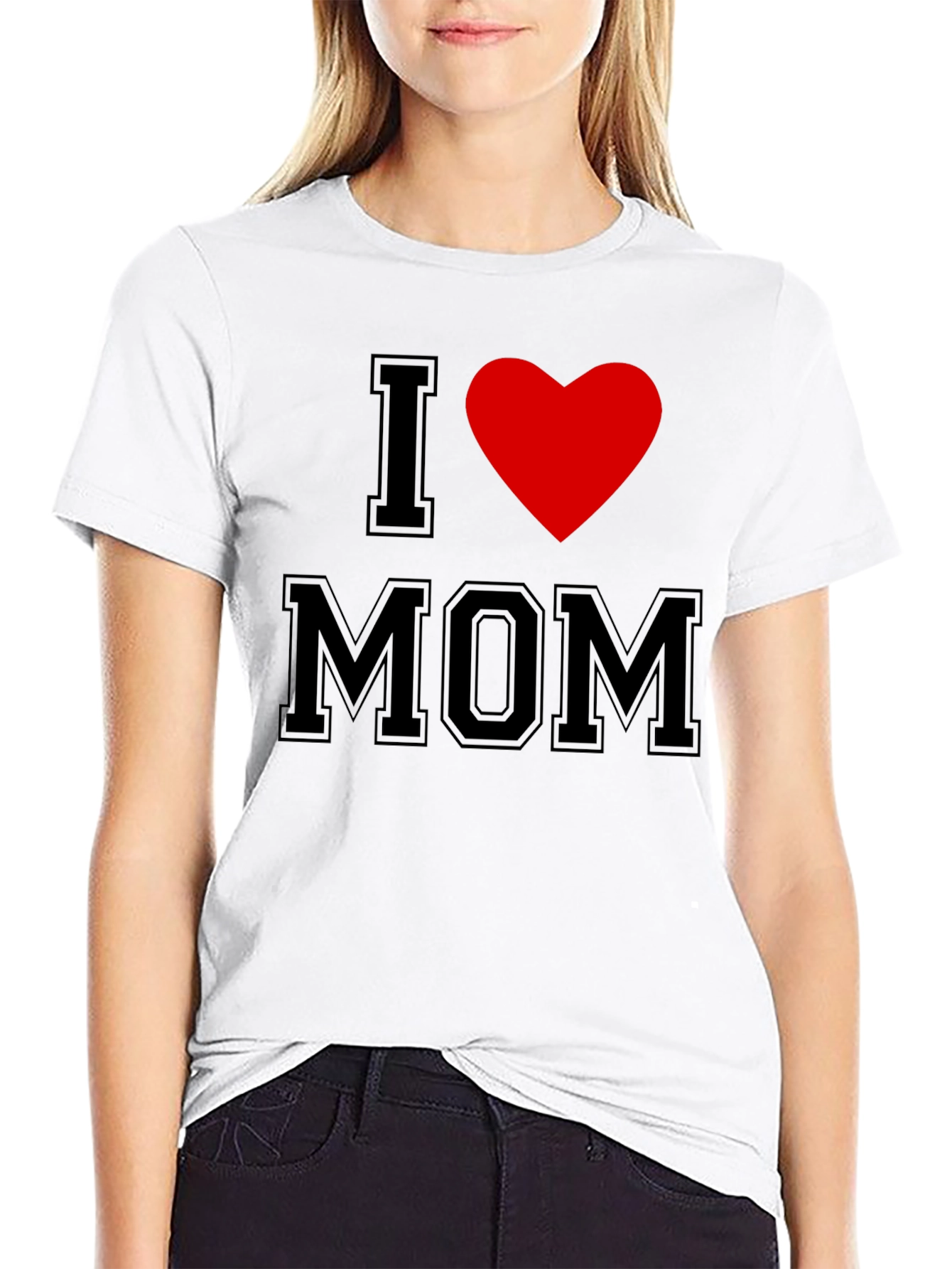 I Heart Mom T-Shirt - Classic Black Tee