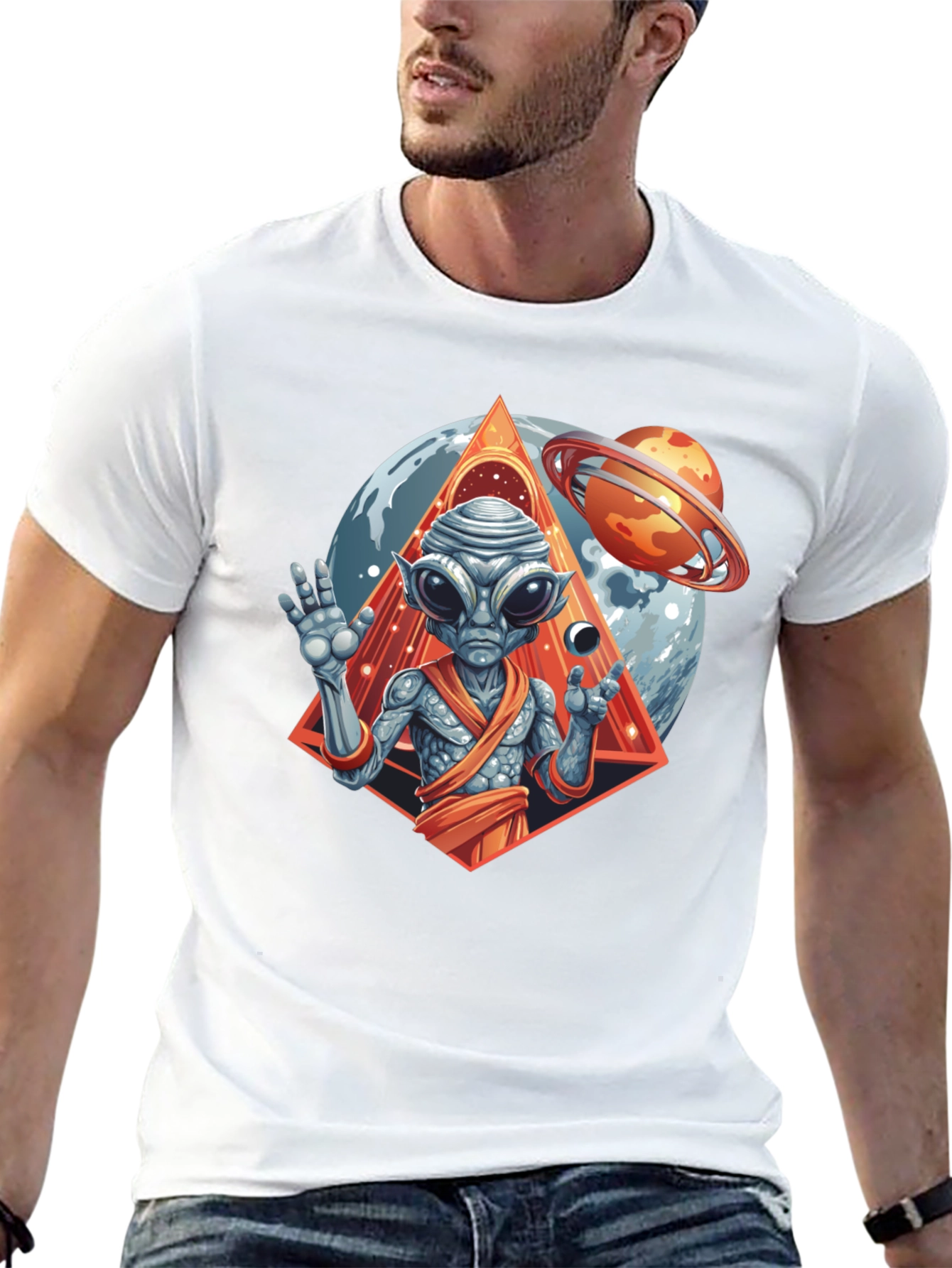 Alien Graphic Tee - Cosmic Design
