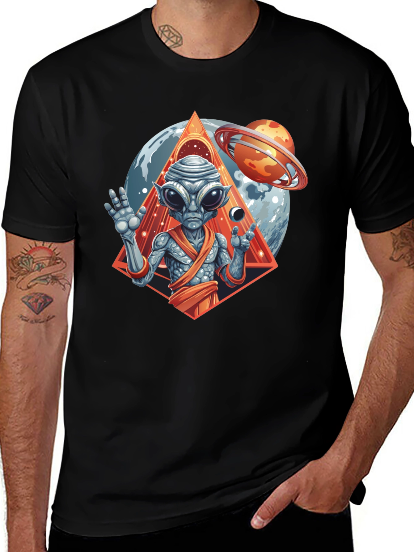 Alien Graphic Tee - Cosmic Design