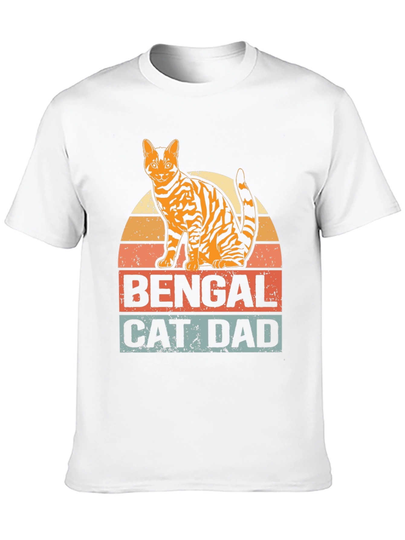 Bengal Cat Dad Graphic T-Shirt - Mens Black Tee