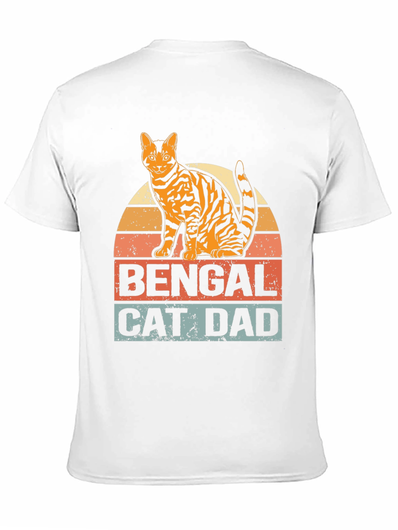 Bengal Cat Dad Graphic T-Shirt - Mens Black Tee
