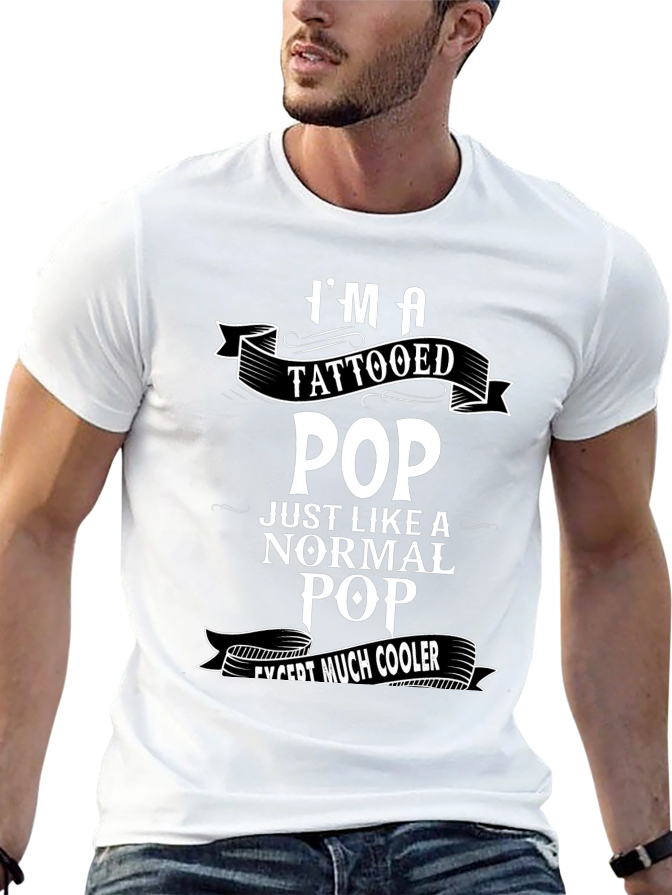 Tattooed Pop Graphic T-Shirt - Cool Fathers Day Gift