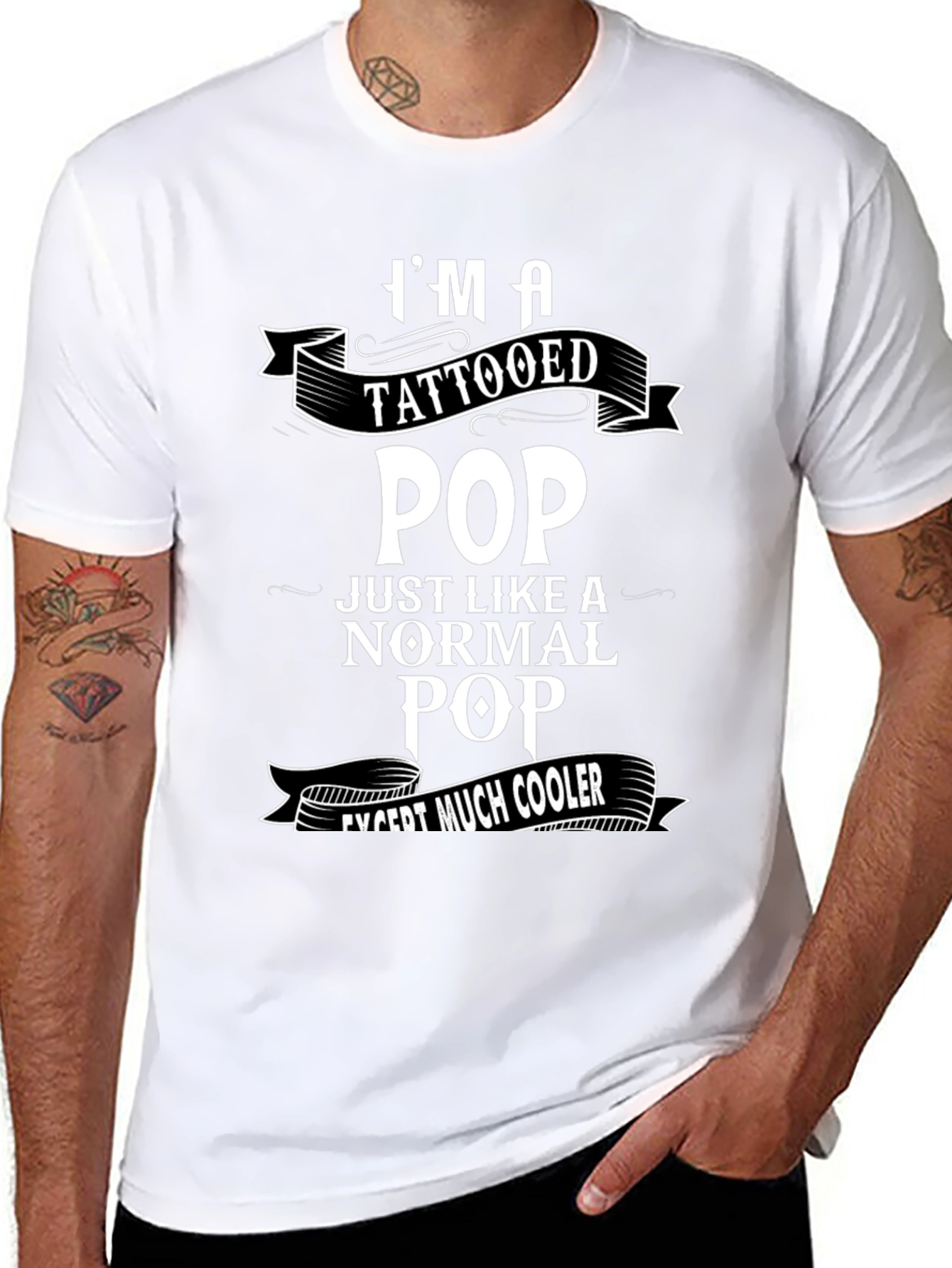 Tattooed Pop Graphic T-Shirt - Cool Fathers Day Gift