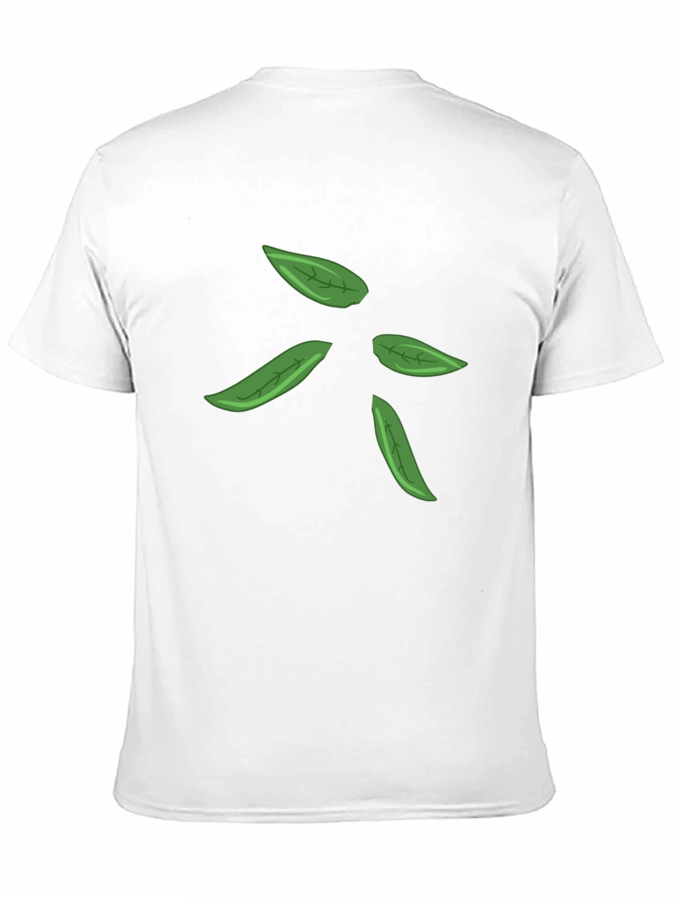 Leaf Design Black T-Shirt for Men