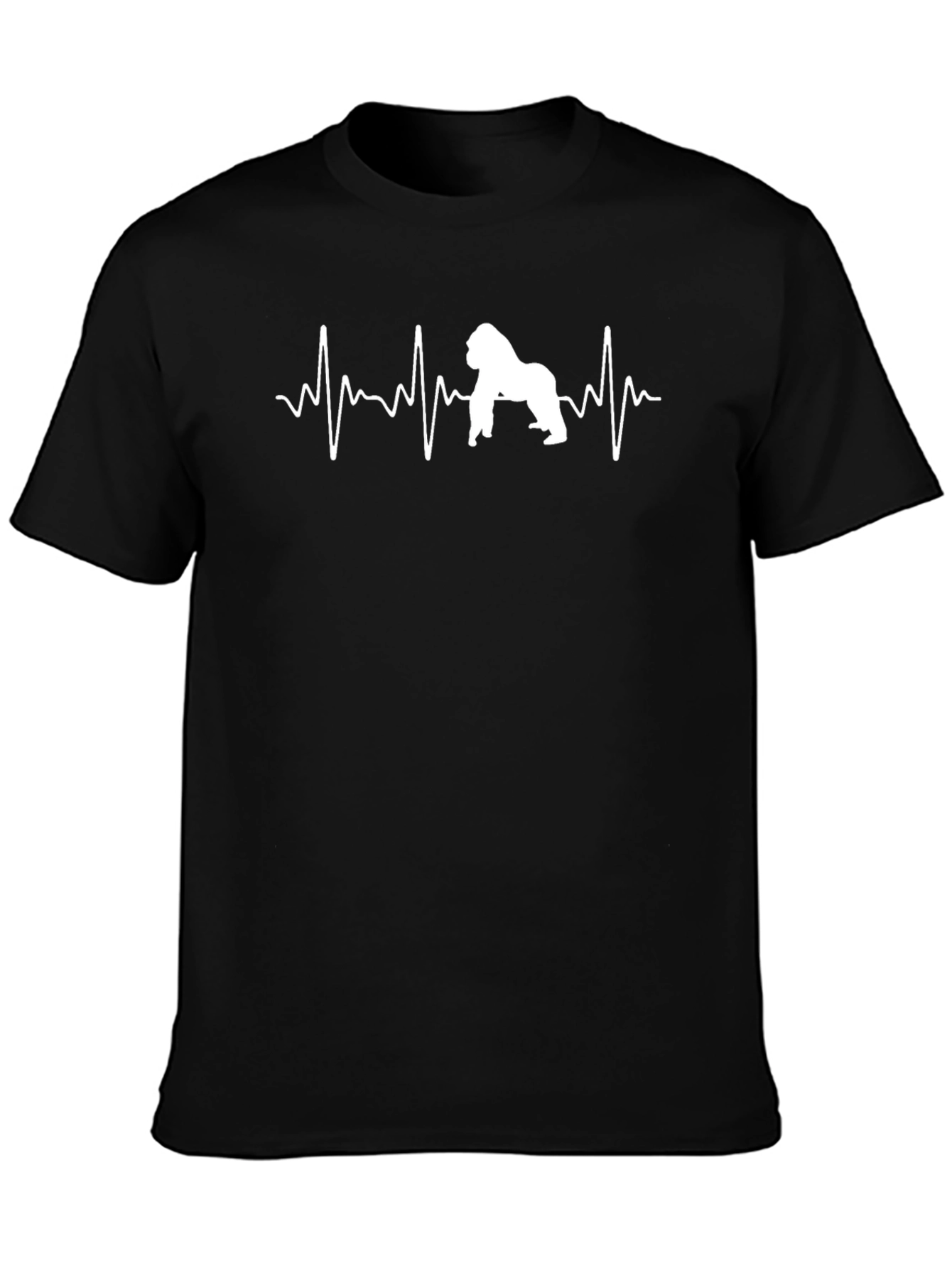 Gorilla Heartbeat T-Shirt - Black