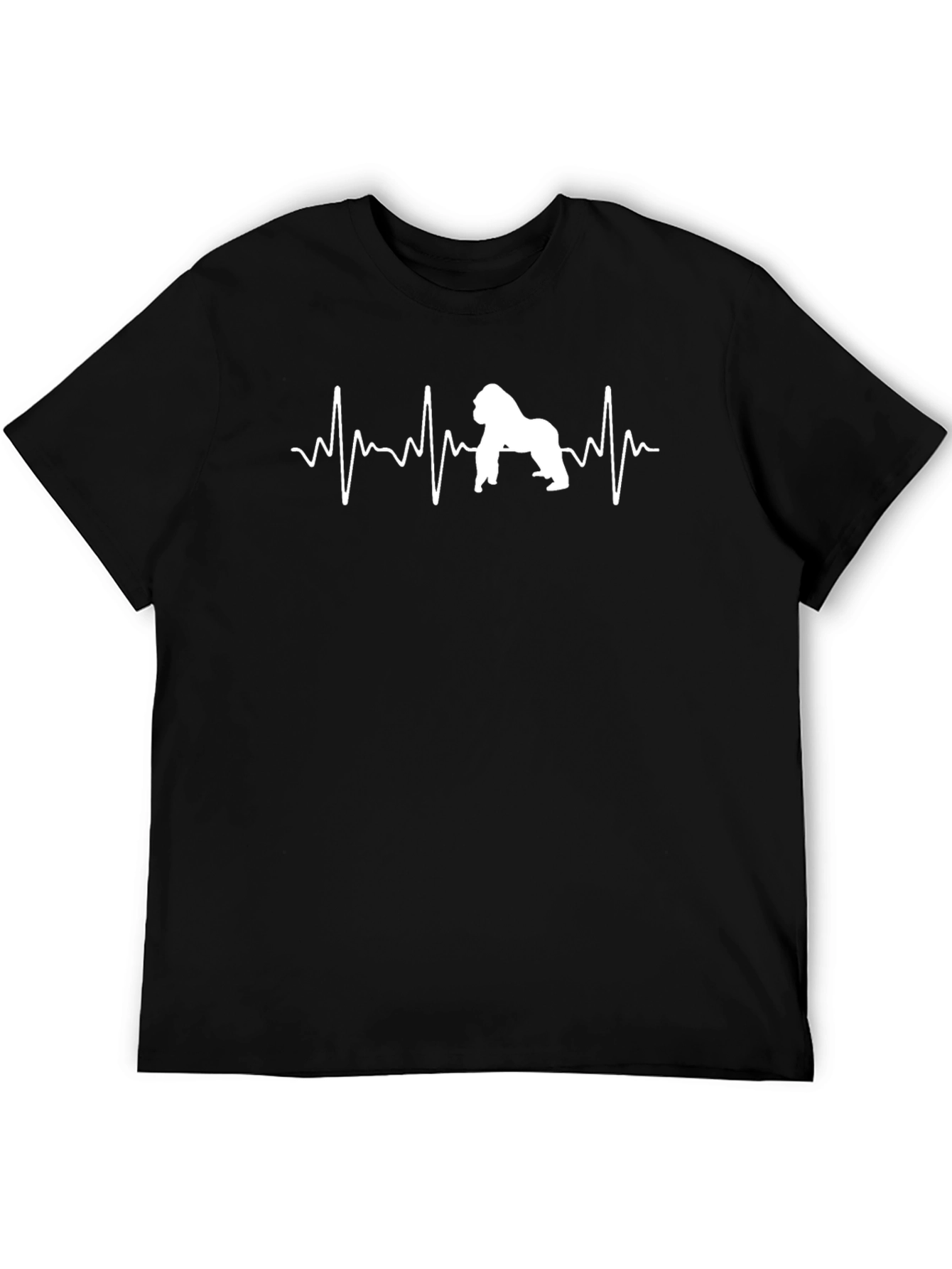 Gorilla Heartbeat T-Shirt - Black