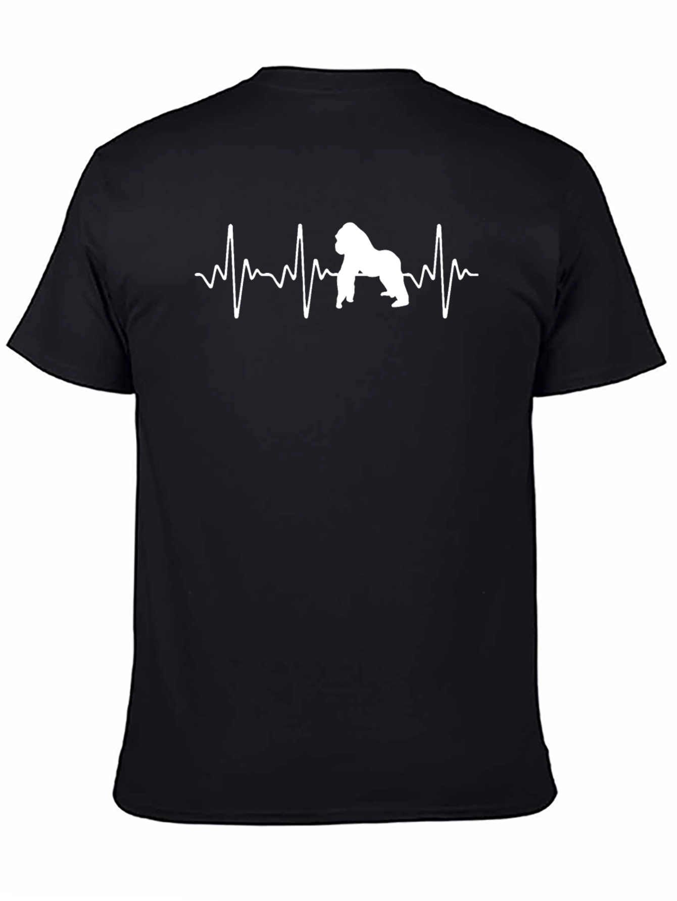 Gorilla Heartbeat T-Shirt - Black