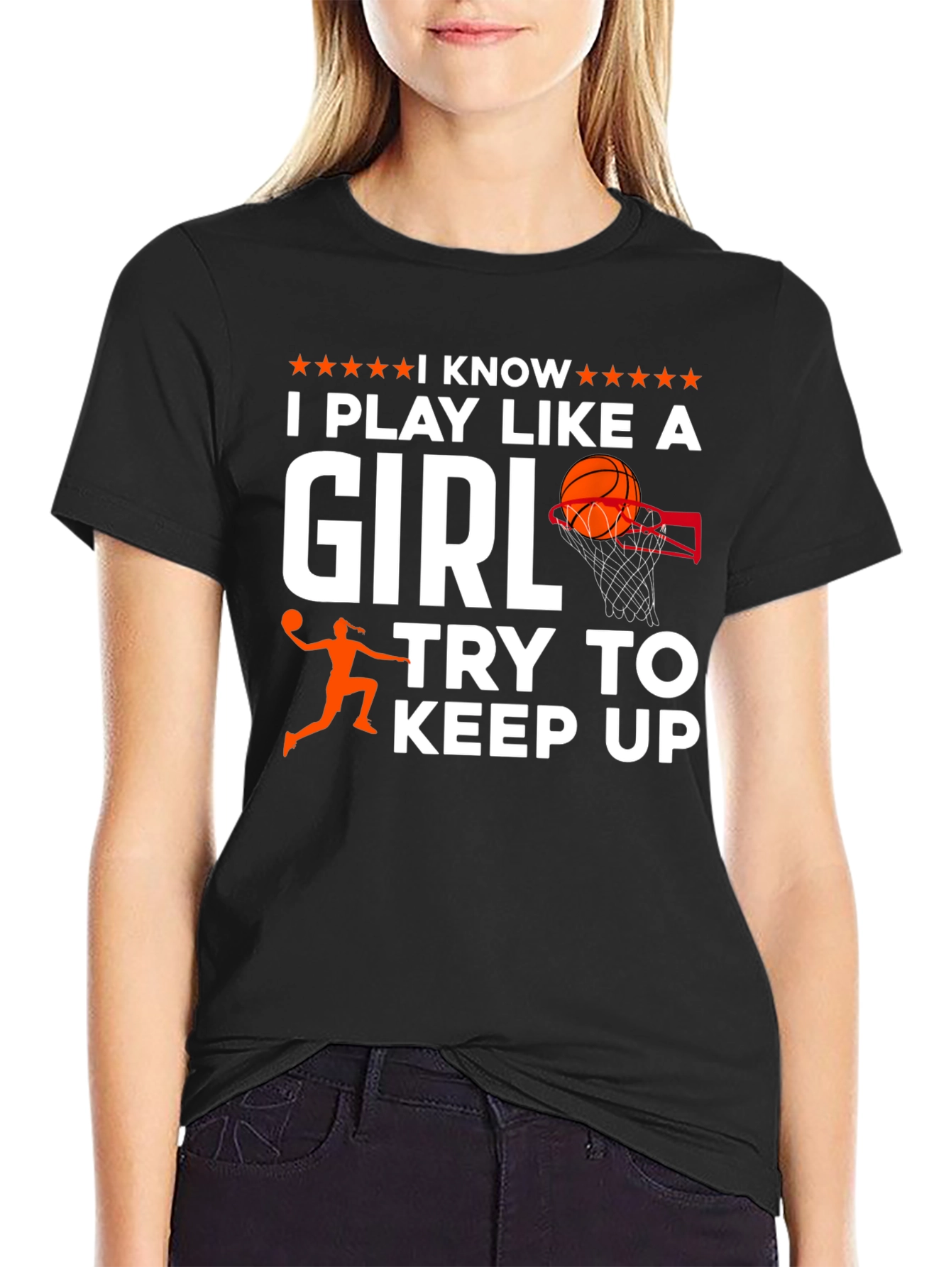 I Play Like a Girl Basketball T-Shirt