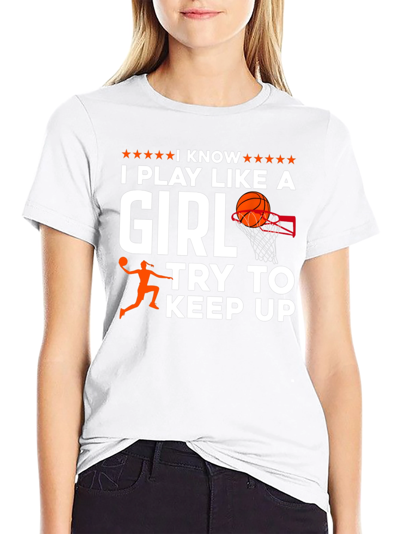 I Play Like a Girl Basketball T-Shirt