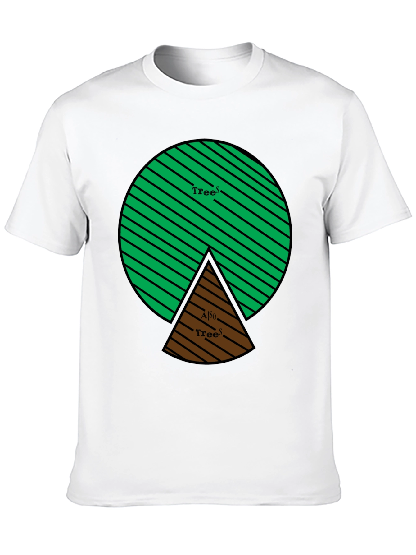 Trees Graphic Tee - Circular Design Black Shirt