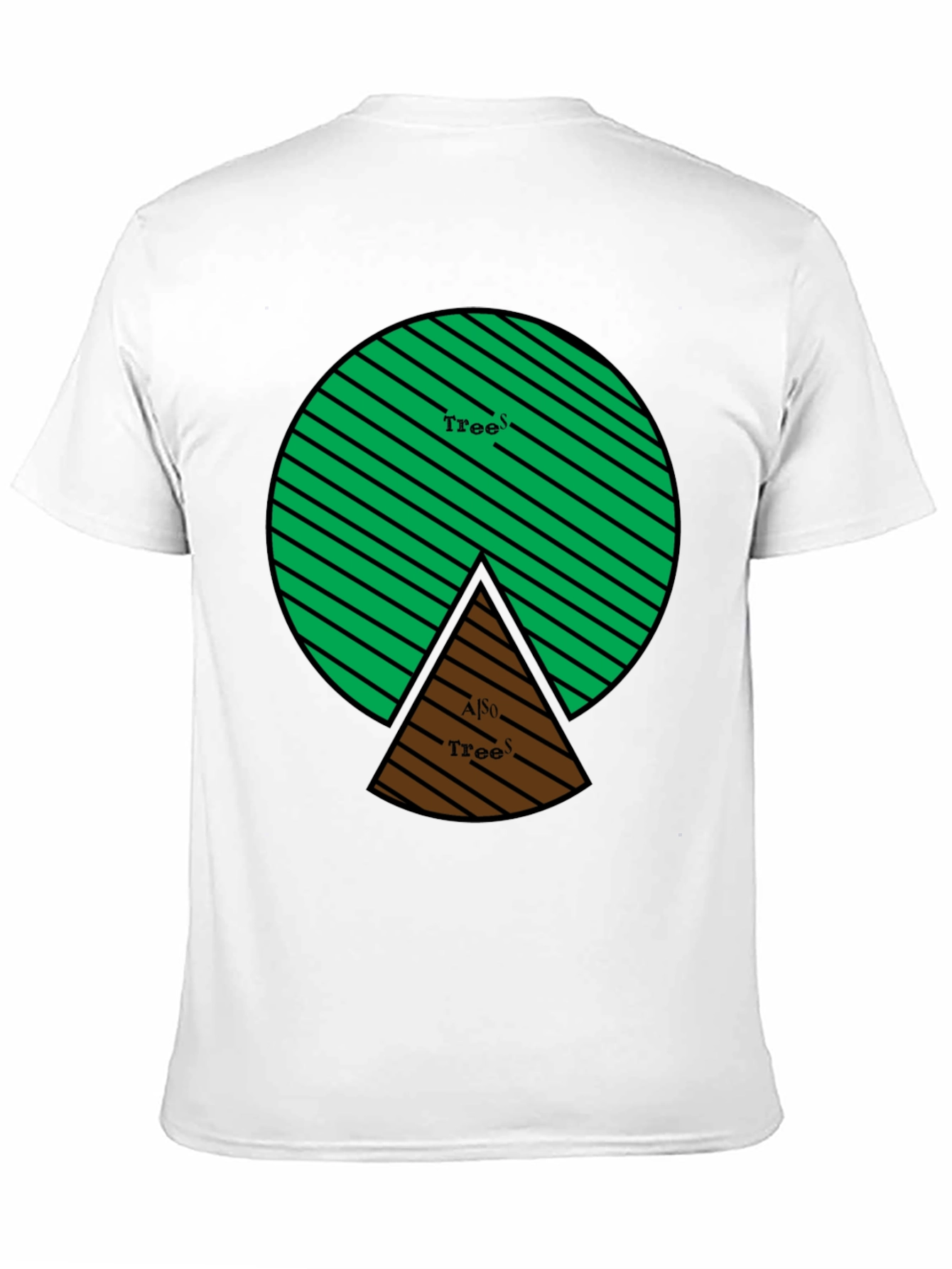 Trees Graphic Tee - Circular Design Black Shirt