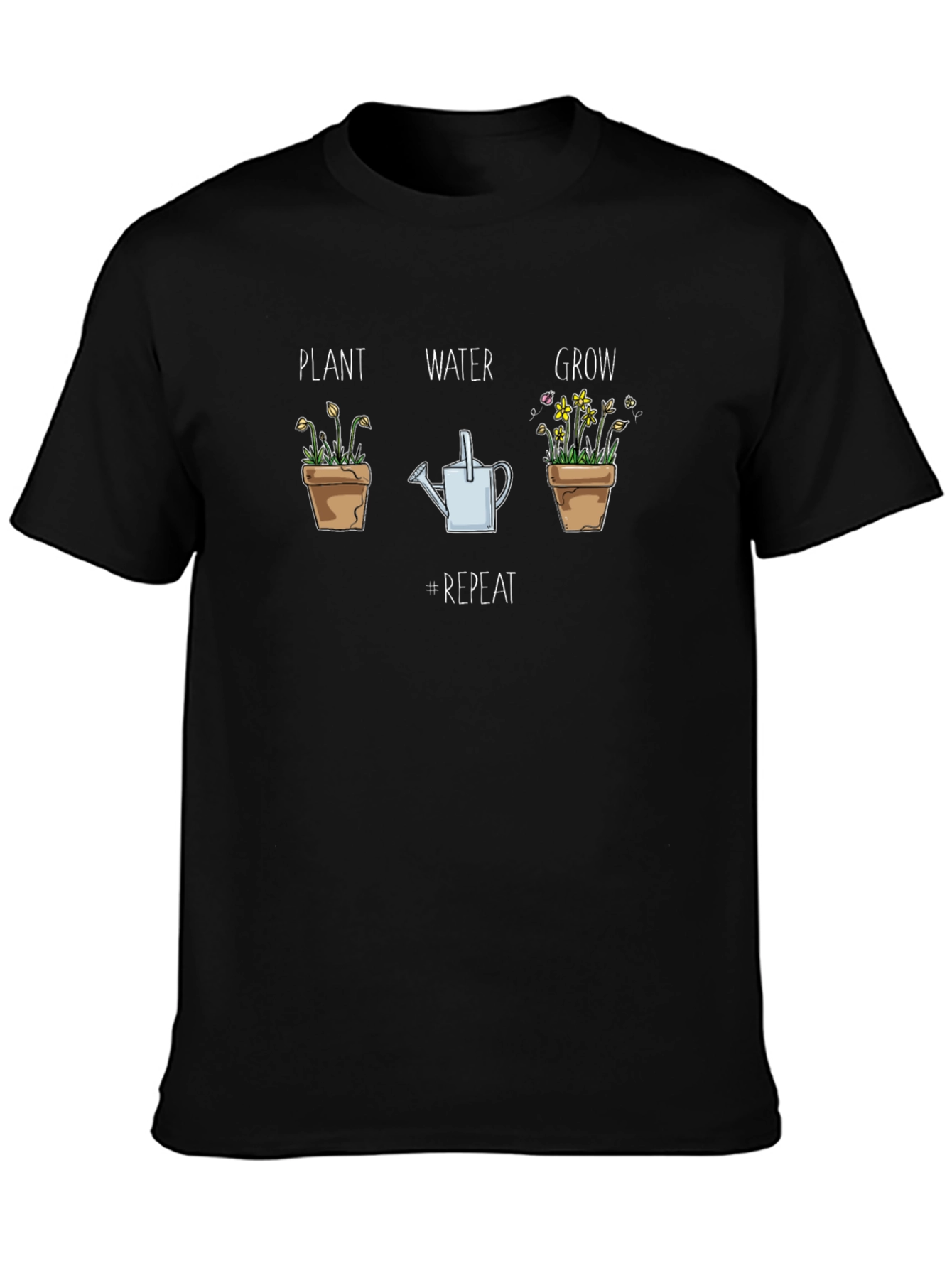 Plant Water Grow T-Shirt - Gardener Tee