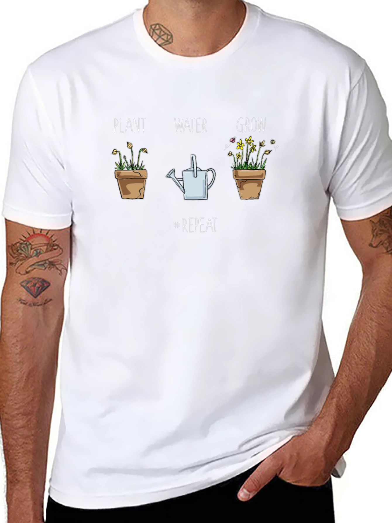 Plant Water Grow T-Shirt - Gardener Tee
