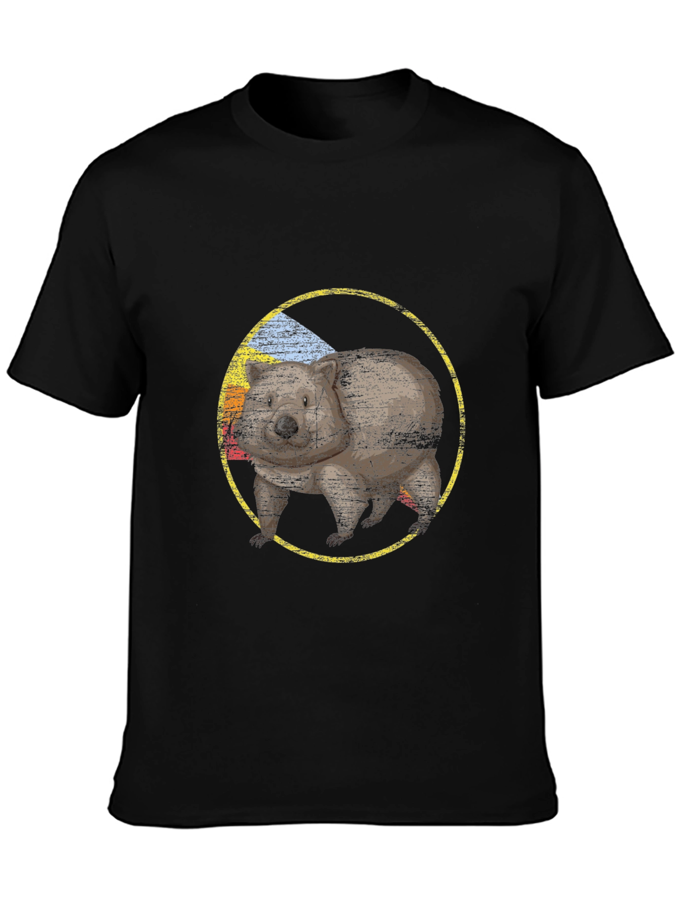 Wombat Graphic Tee - Black Crew Neck