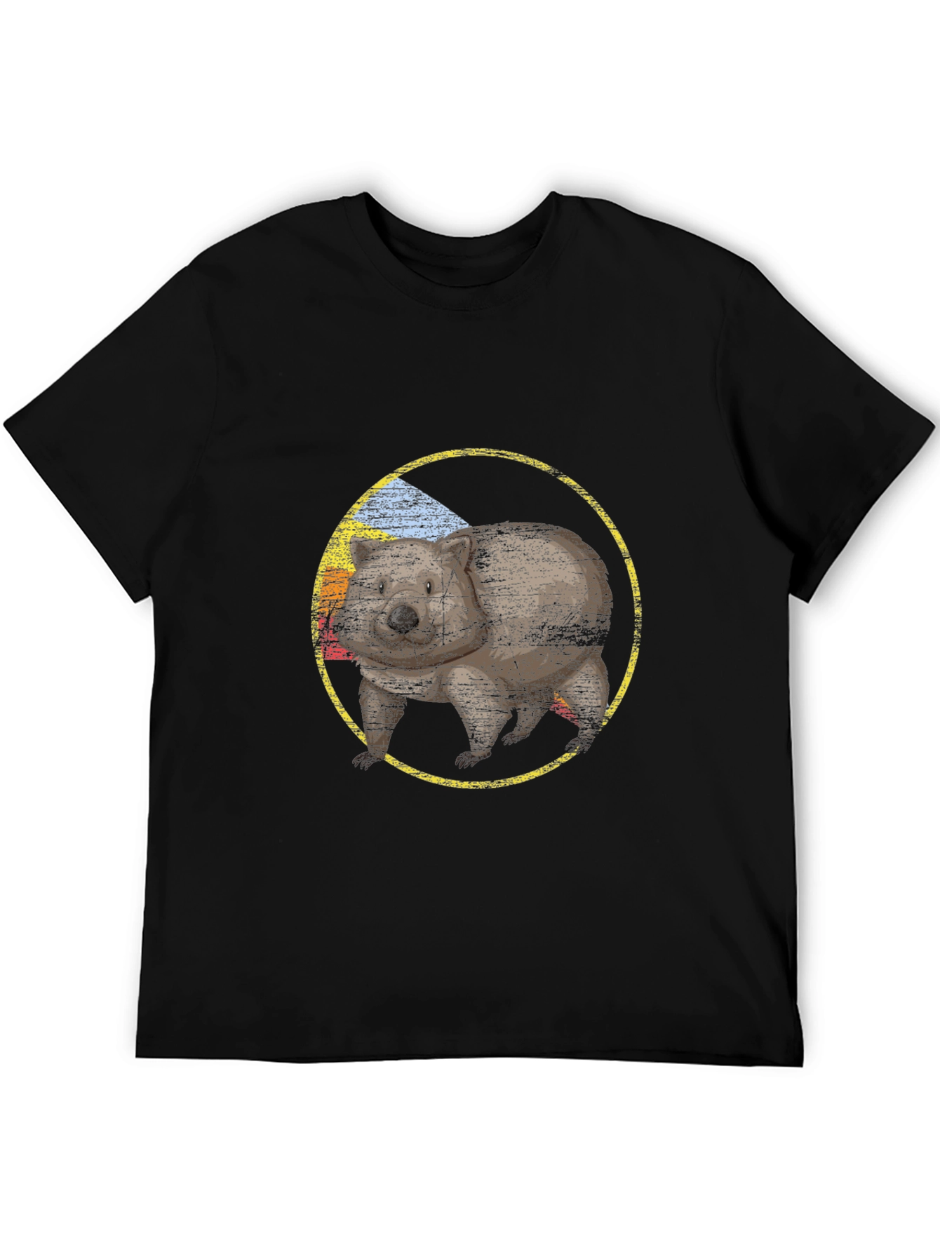 Wombat Graphic Tee - Black Crew Neck