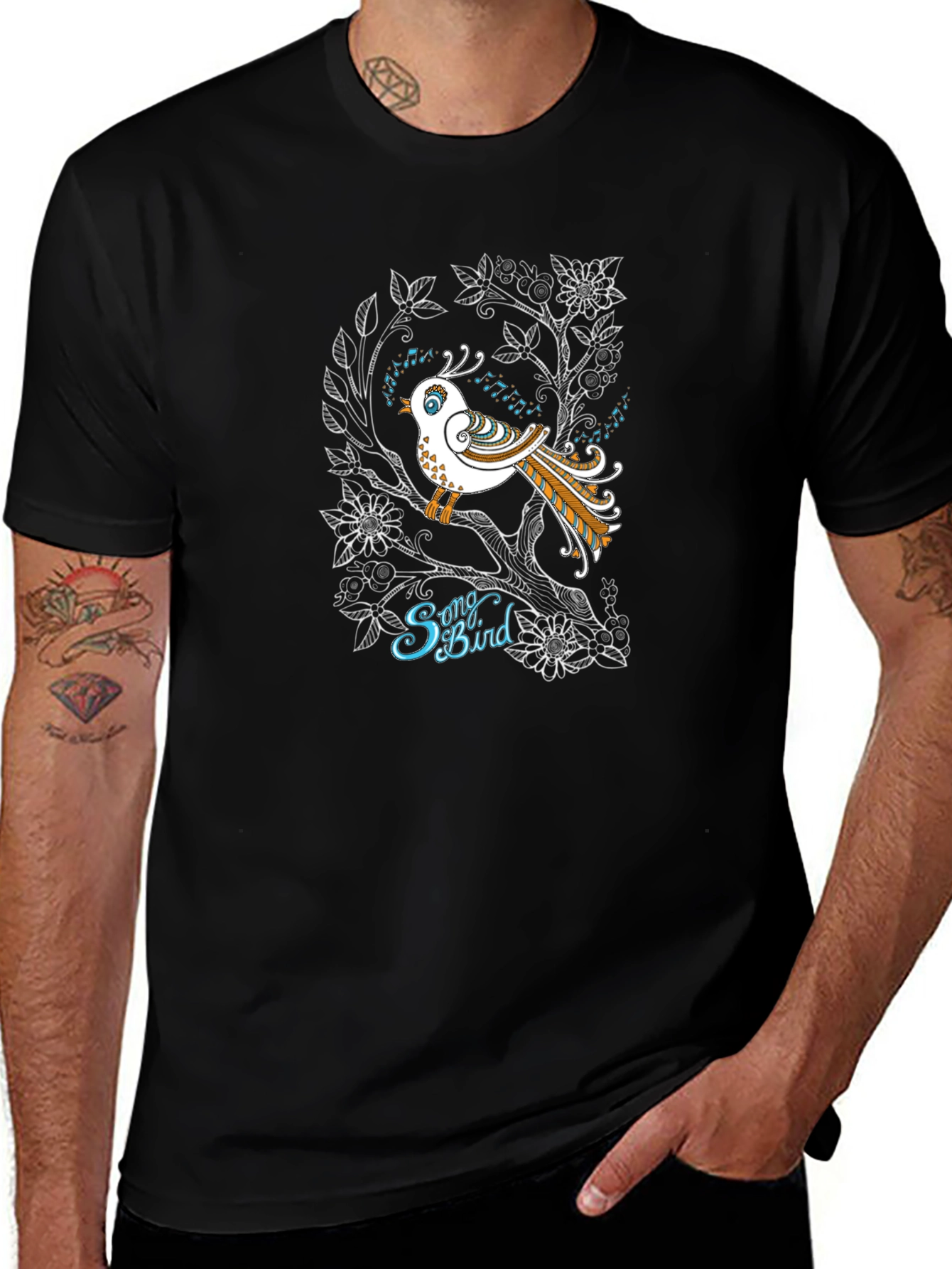 Songbird Graphic Tee - Unique Nature Design T-Shirt