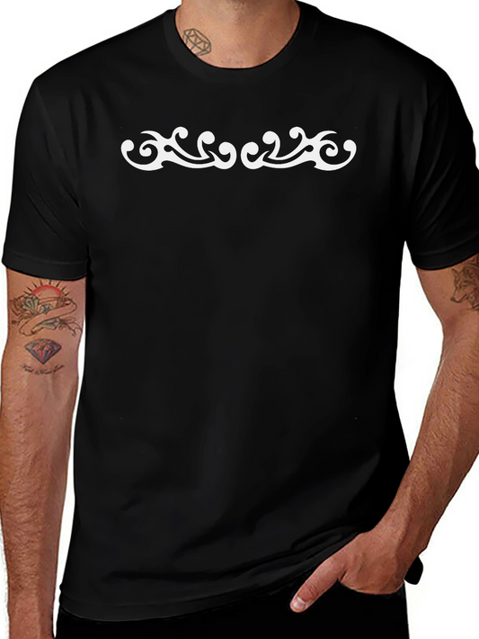 Modern Swirl Black T-Shirt - Mens Short Sleeve Tee