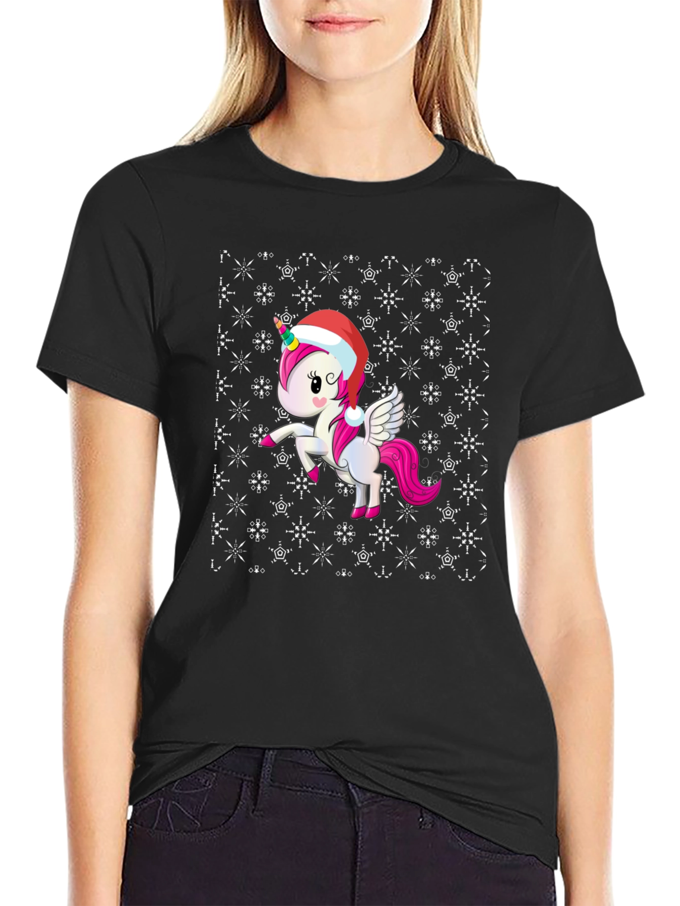 Festive Unicorn Christmas T-Shirt