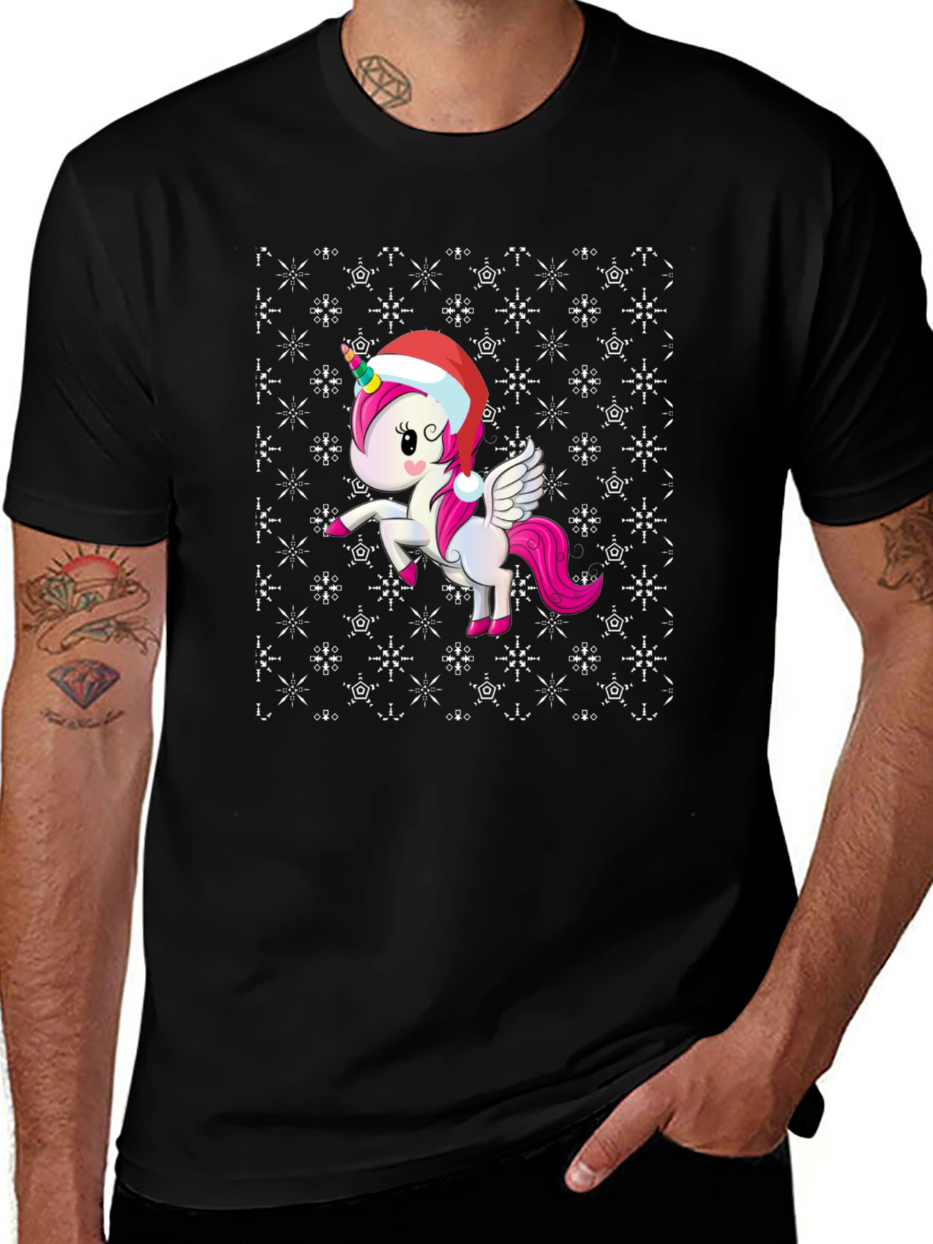 Festive Unicorn Christmas T-Shirt