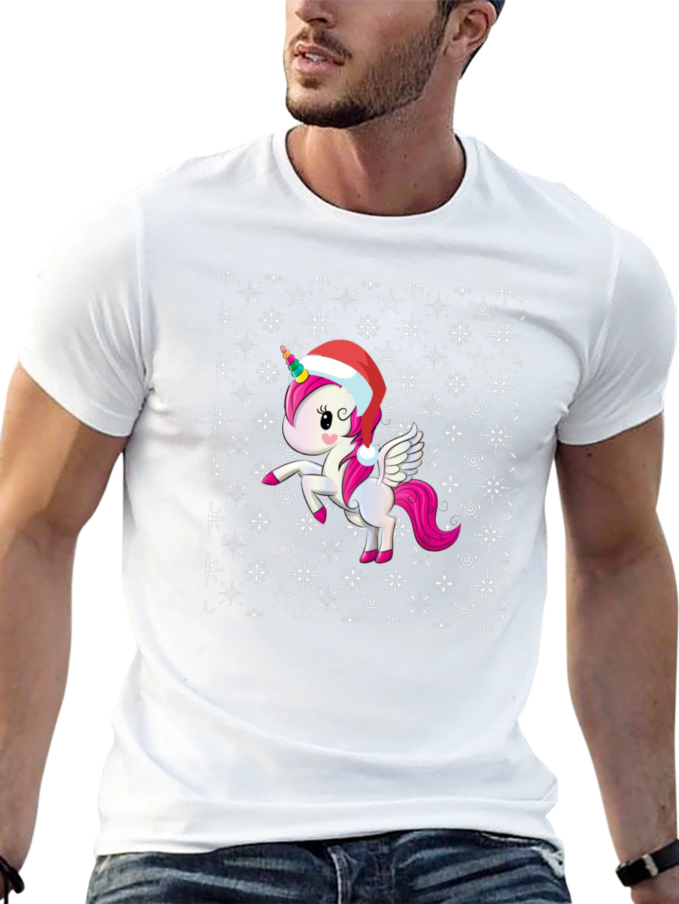 Festive Unicorn Christmas T-Shirt