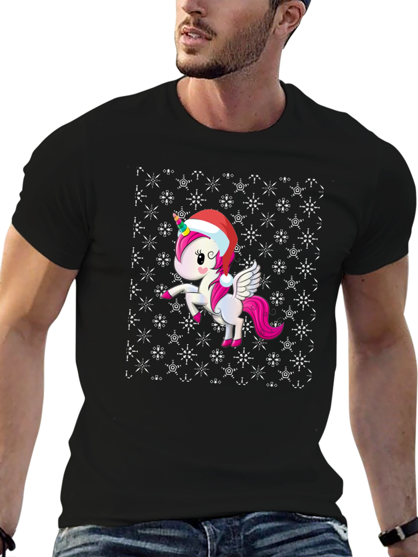 Festive Unicorn Christmas T-Shirt